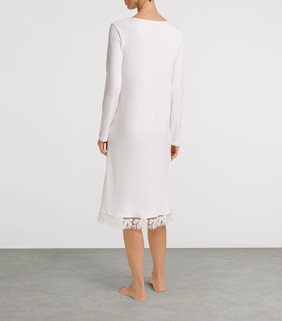 Cotton Long-Sleeve Kalea Nightdress OFF WHITE Image 4