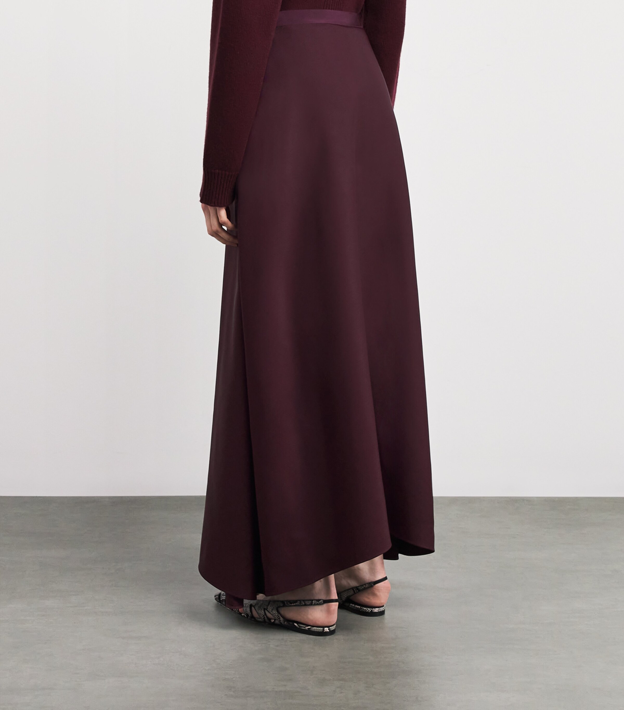 FFORME Womens Carina Maxi Skirt Oxblood Red Image 4
