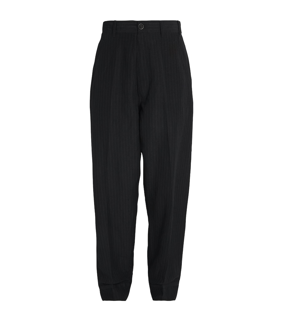 Maison Margiela Mens Wool Four Stitch Pinstripe Trousers Image 1