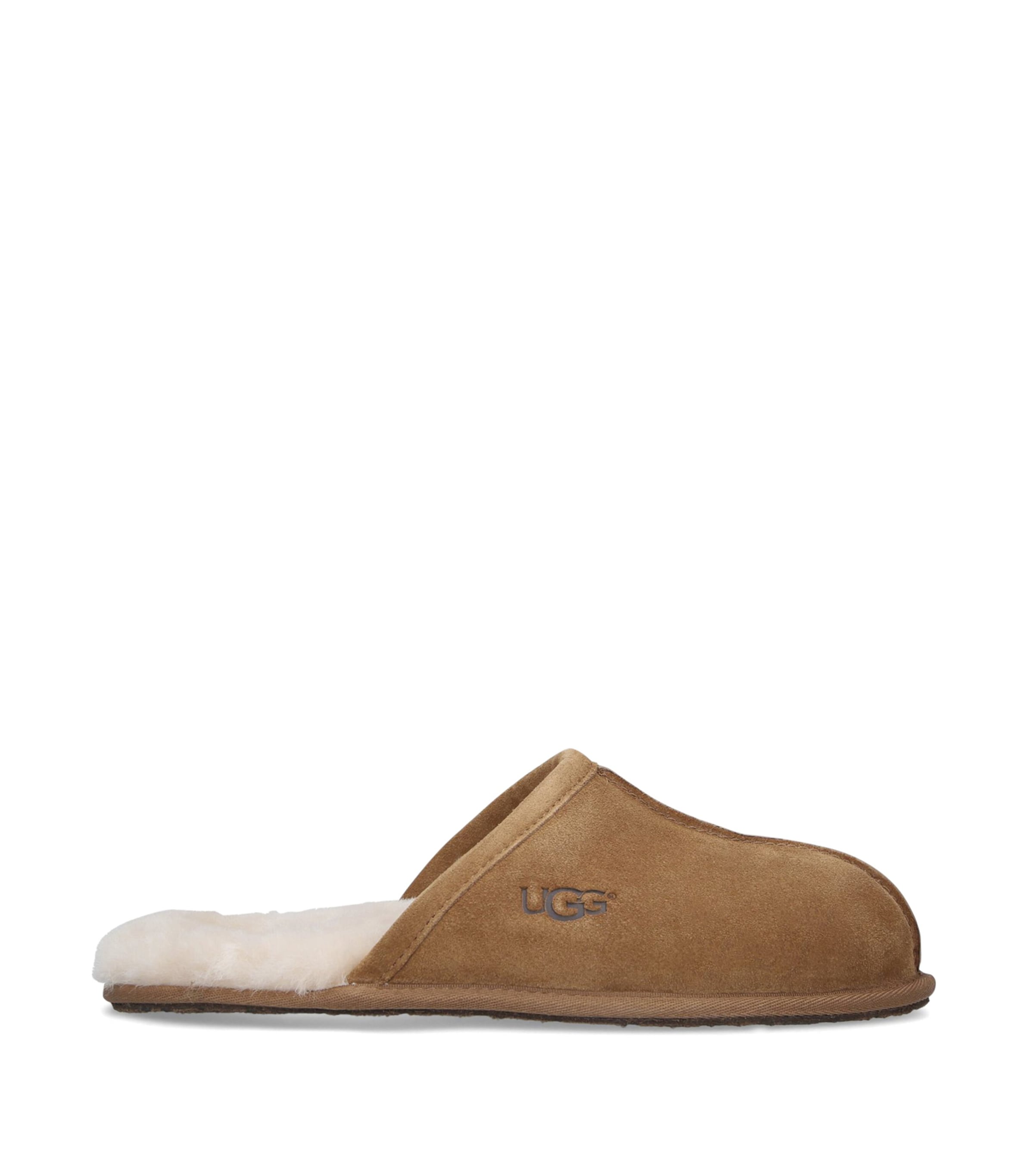 Ugg Suede Scuff Slippers In Brown