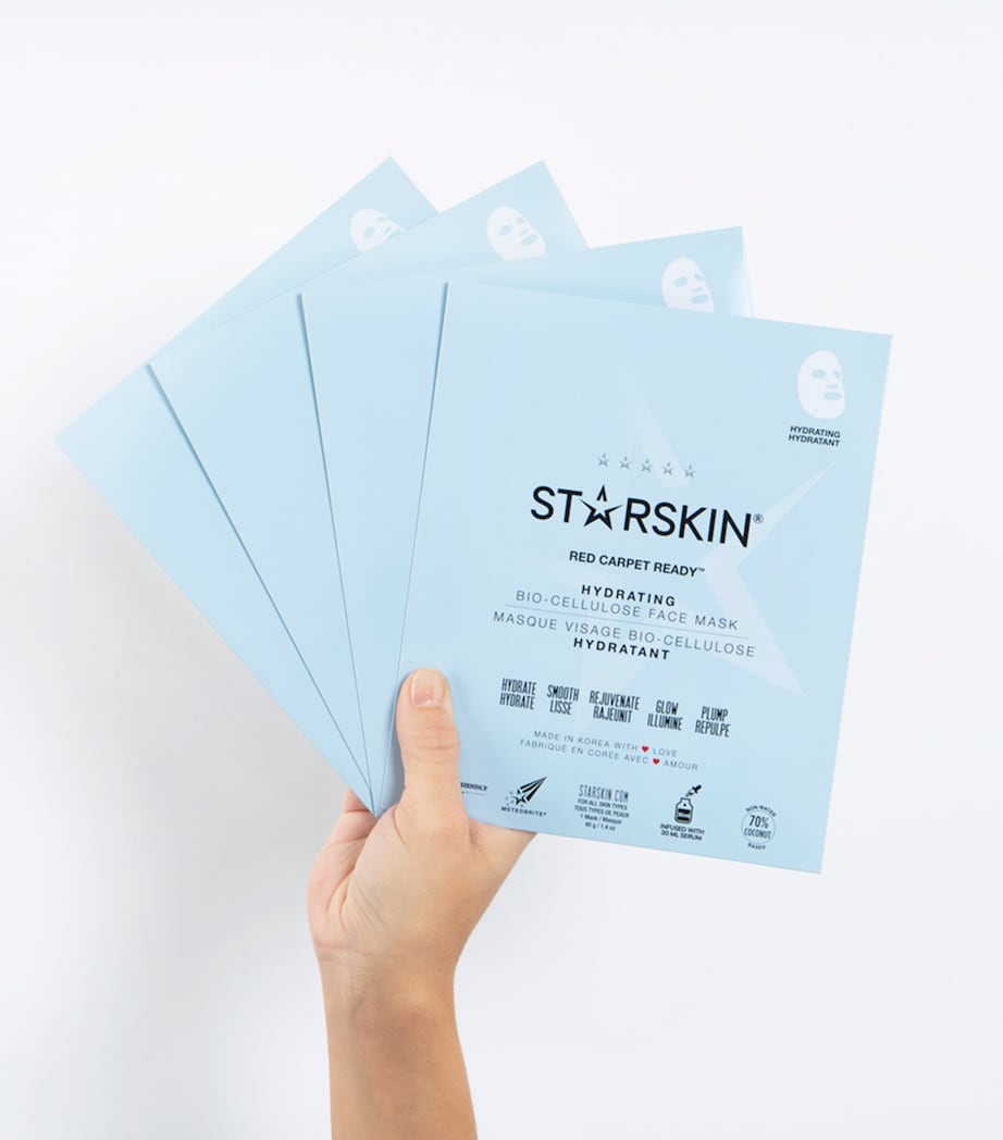 Red Carpet Ready Hydrating Bio-Cellulose Face Mask (Pack of 4) NO COLOUR Image 2