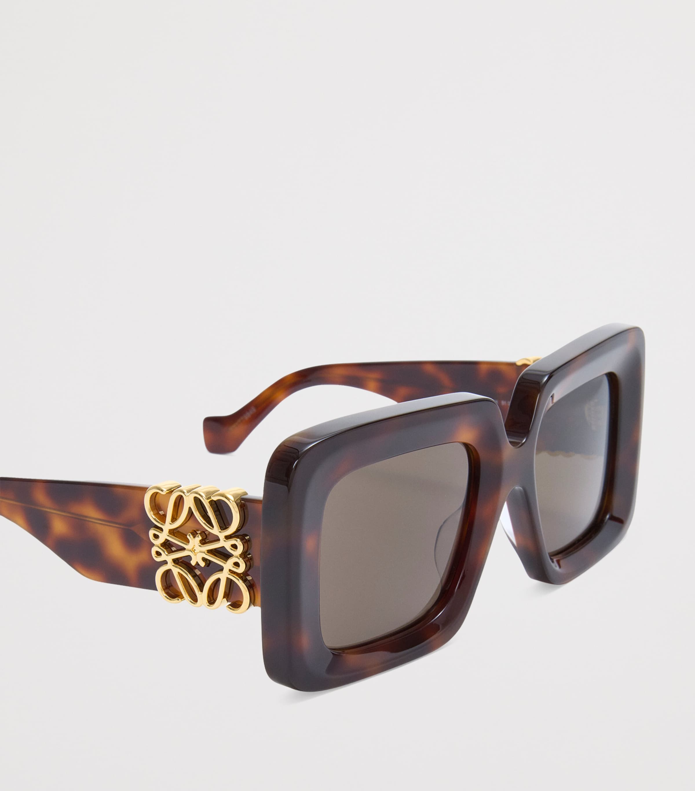 LOEWE Bevelled Square Sunglasses Havana Image 4