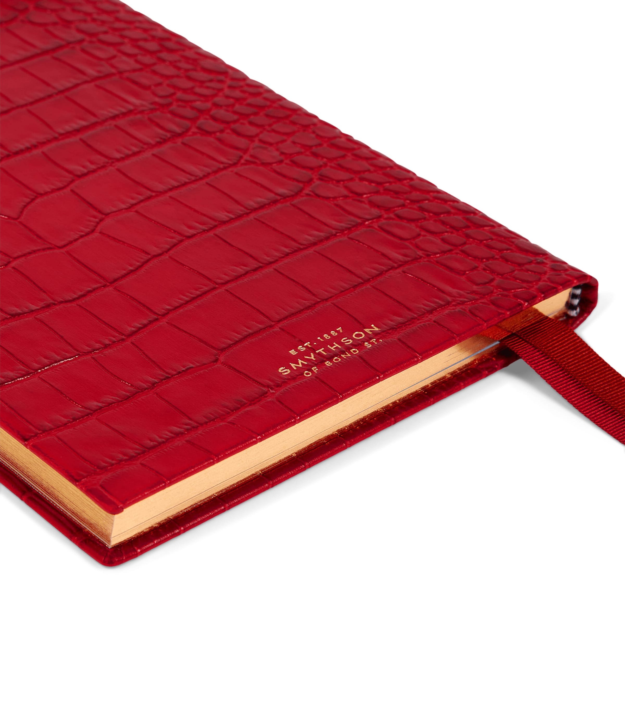 Mara Leather Croc-Embossed A5 Soho Diary 2026 RED Image 6
