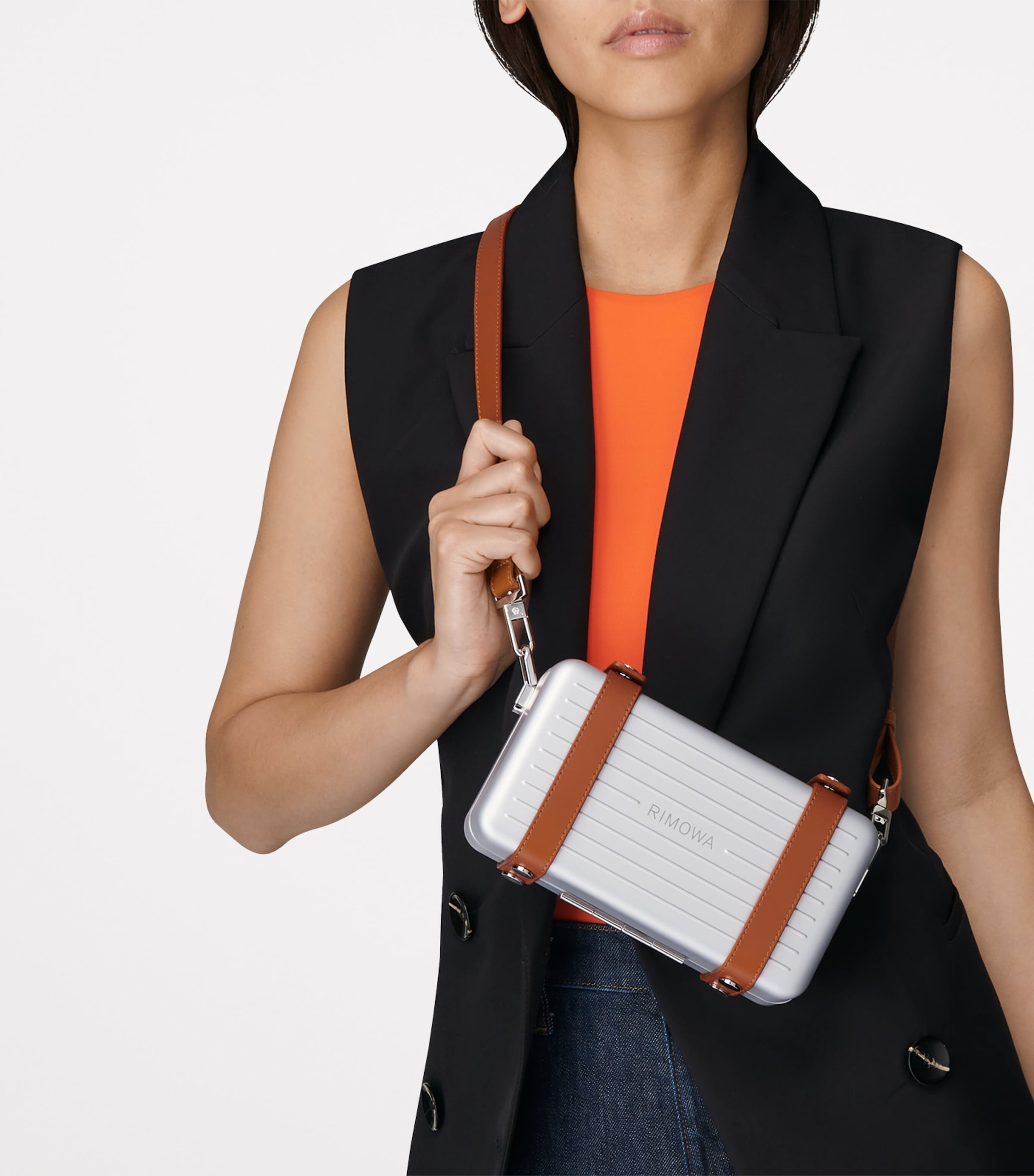 Aluminium Cross-Body Personal Bag SILVER Image 2