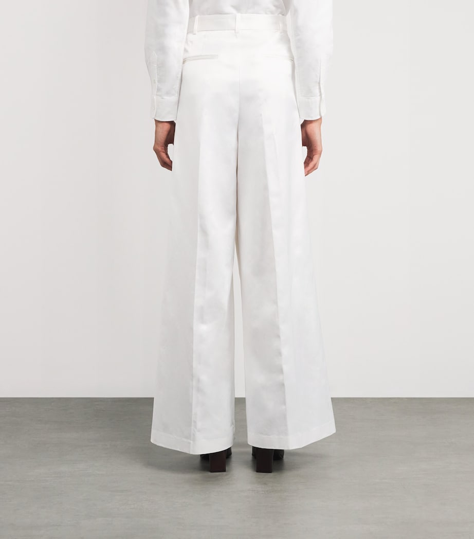 Wide-Leg Tailored Trousers CREAM Image 4