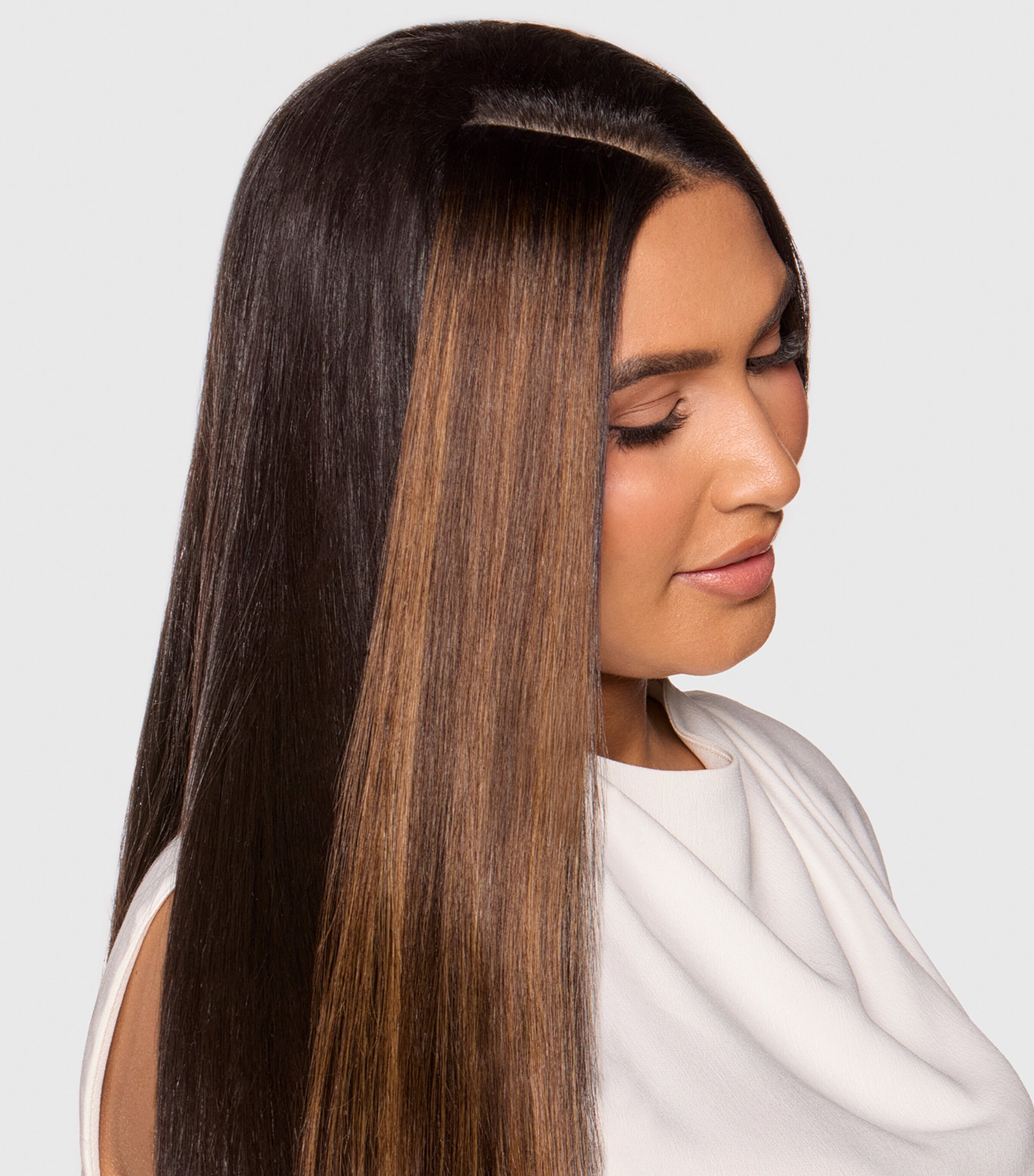 Beauty Works x Huda BARELY THERE Mix & Match Minis Clip-In Hair Extensions (18") MIDNIGHT KOHL Image 7