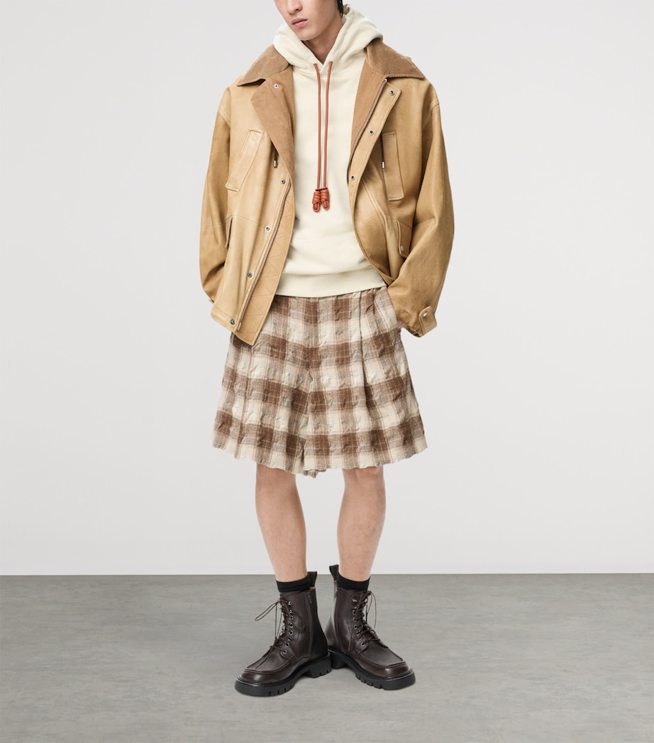 Cotton-Blend Anagram Hoodie ECRU Image 2