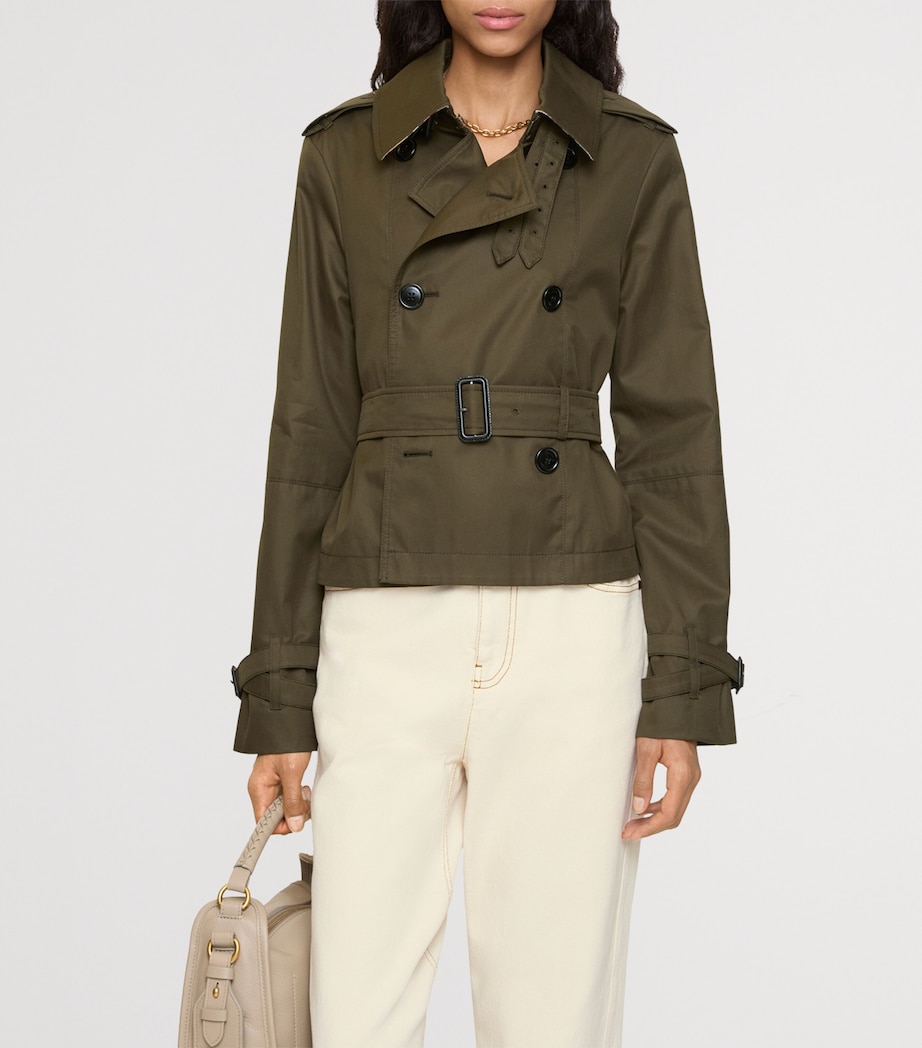Tropical Gabardine Cropped Jacket JUNIPER Image 2