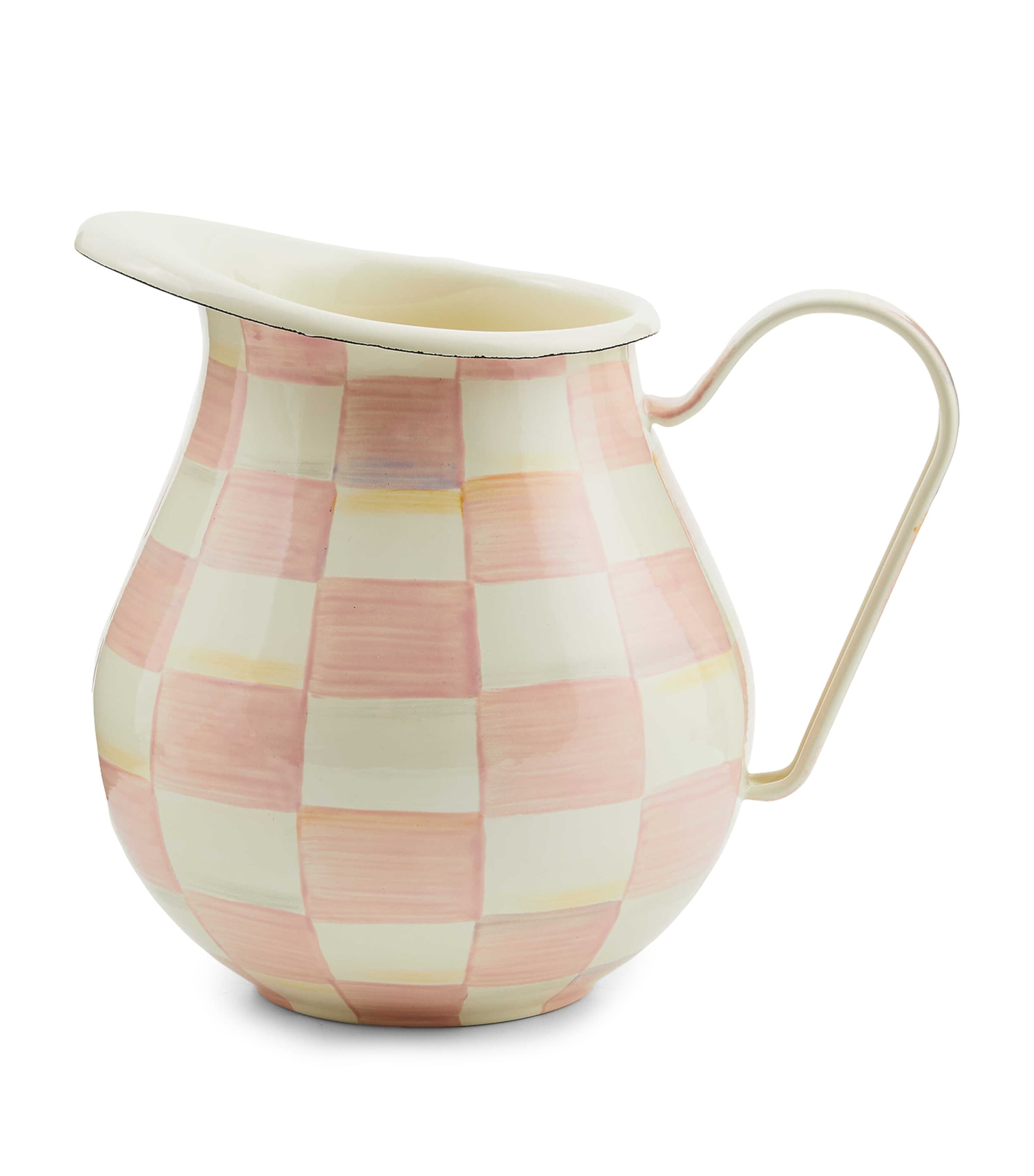 MacKenzie-Childs Rosy Check Pitcher (3L) Pink