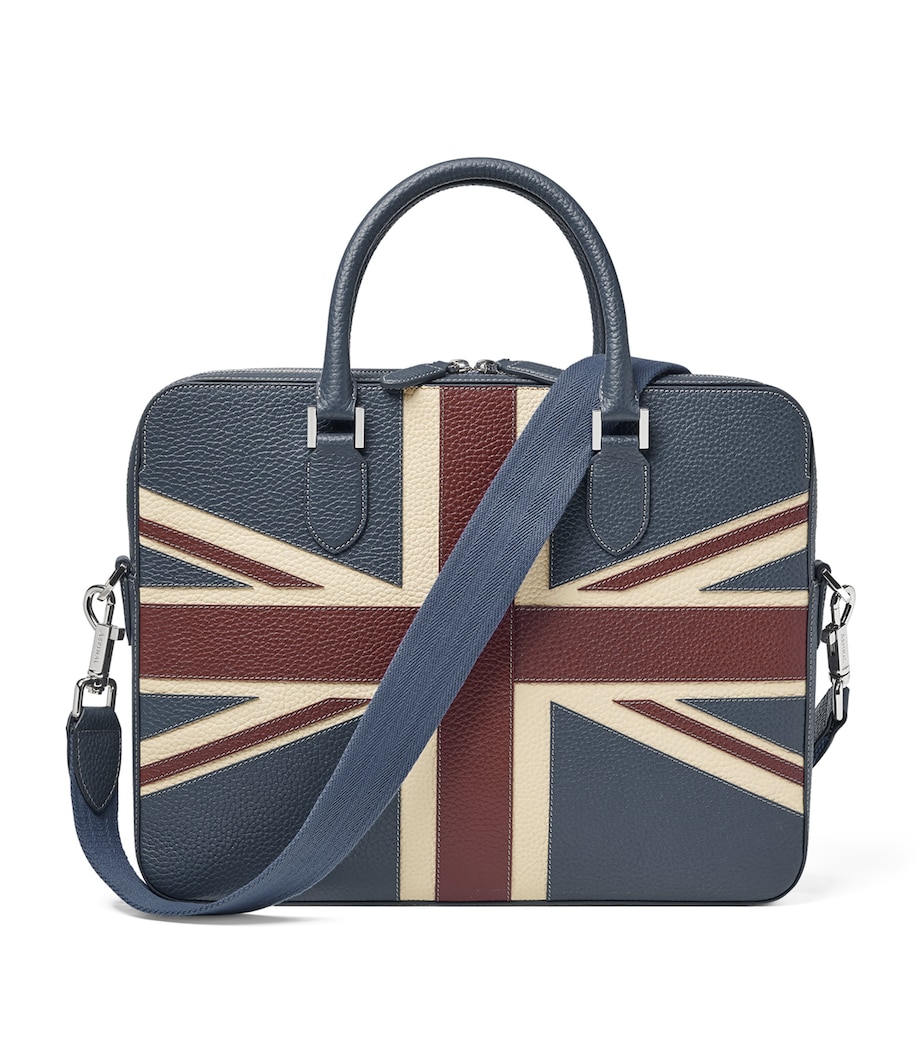Leather Union Jack Briefcase BRIT Image 1