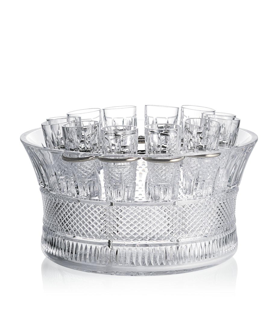 Waterford Crystal Mastercraft Irish Lace Vodka Centrepiece Set Clear Image 6