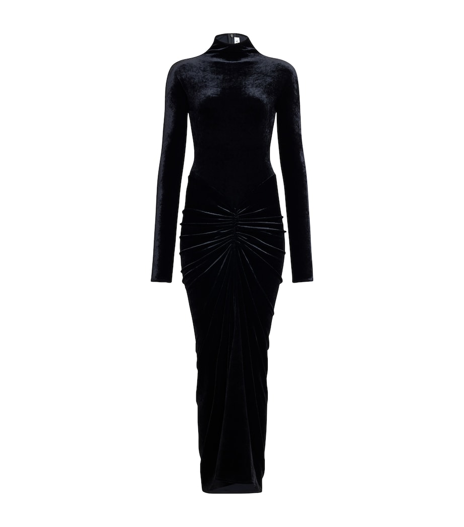 Alaa Black Velvet Draped Maxi Dress | Harrods SA Alaa Black Velvet Draped Maxi Dress | Harrods SA