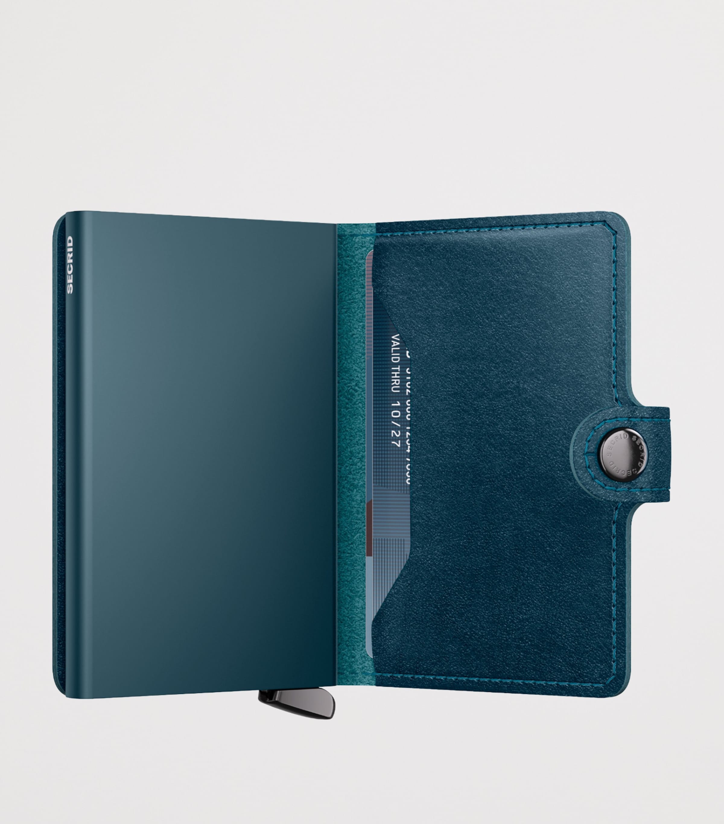 Basco Leather Miniwallet TEAL Image 2