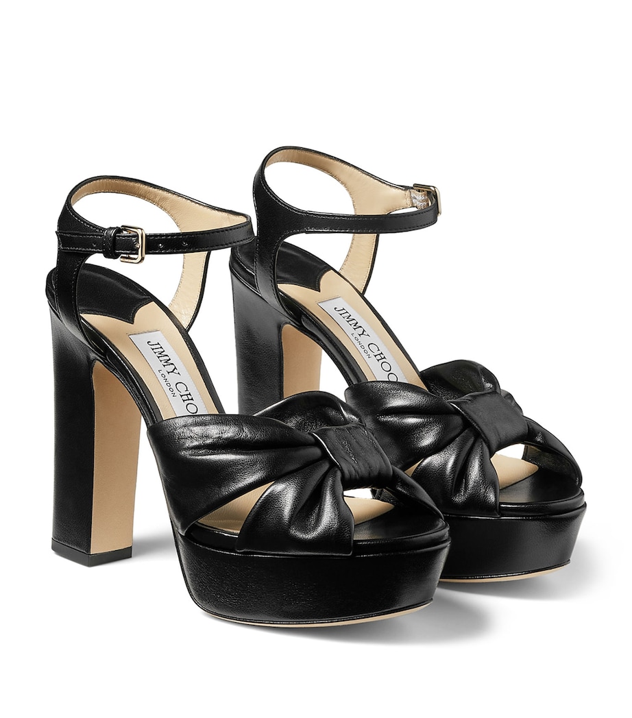 Heloise 120 Leather Sandals BLACK Image 4