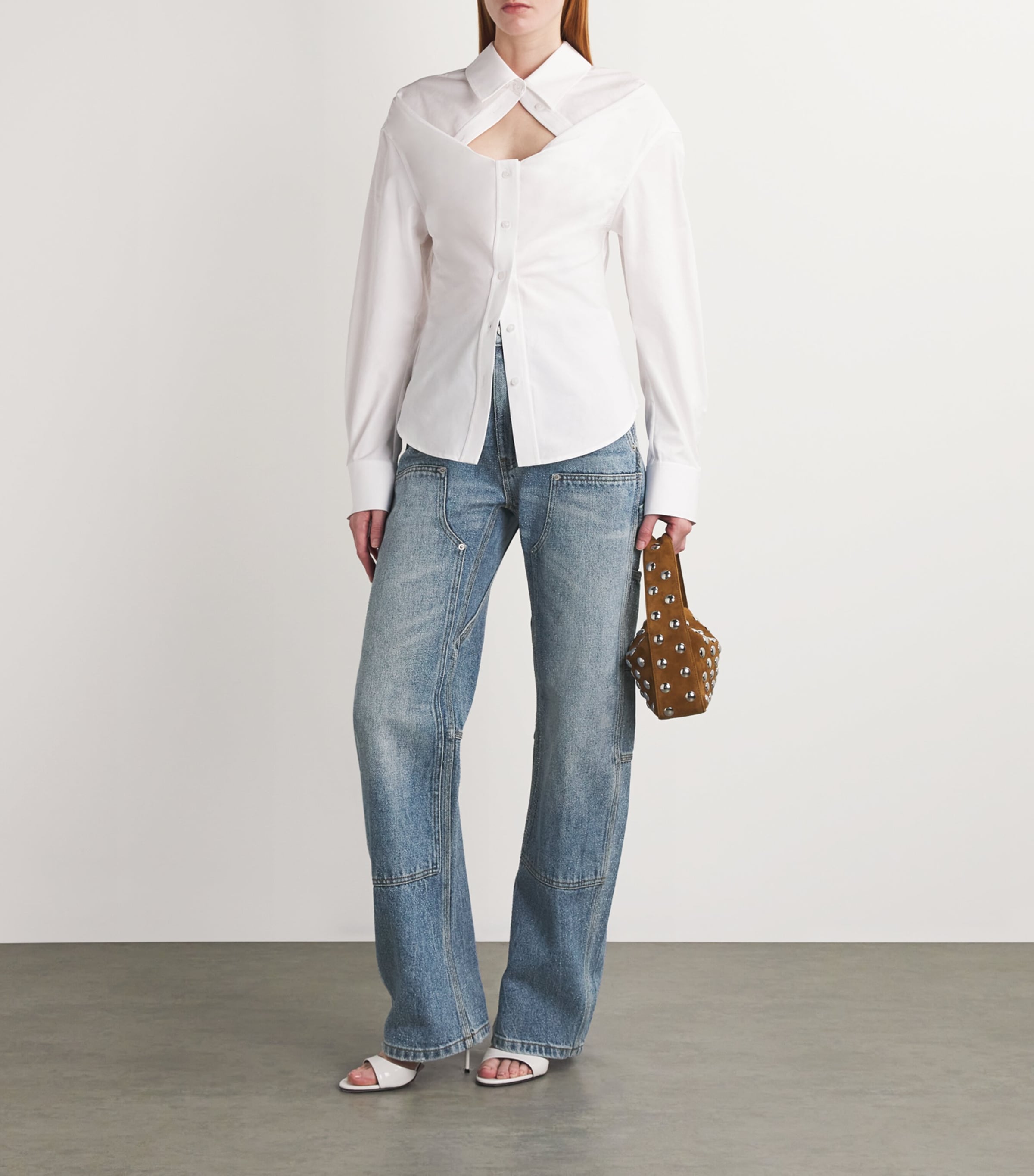 Alexander Wang Crystal-Embellished Carpenter Jeans | Harrods US