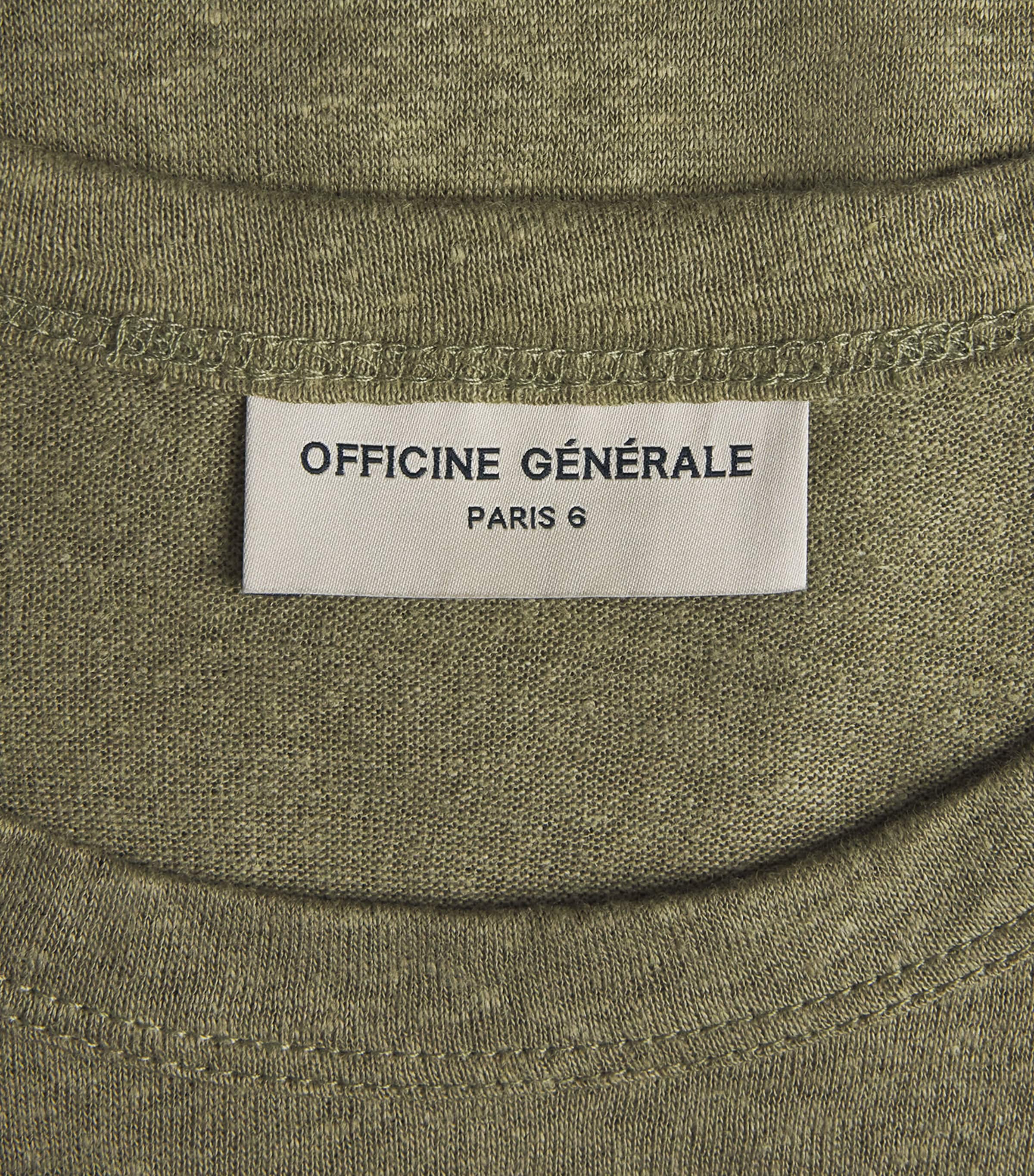 Linen Garment-Dyed T-Shirt BURNT OLIVE Image 5