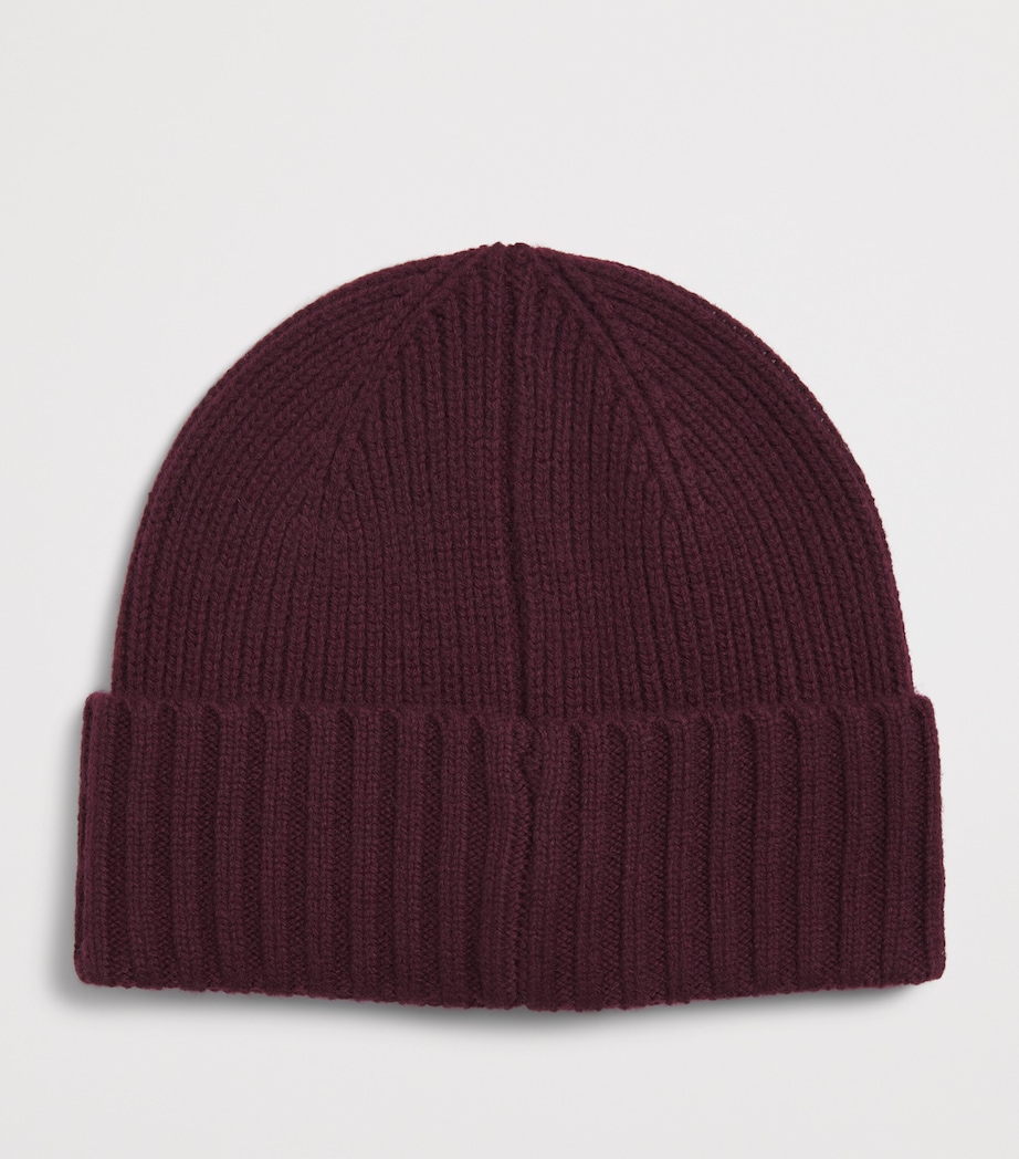 Barbour Wool-Cashmere Danforth Beanie Wine Image 2