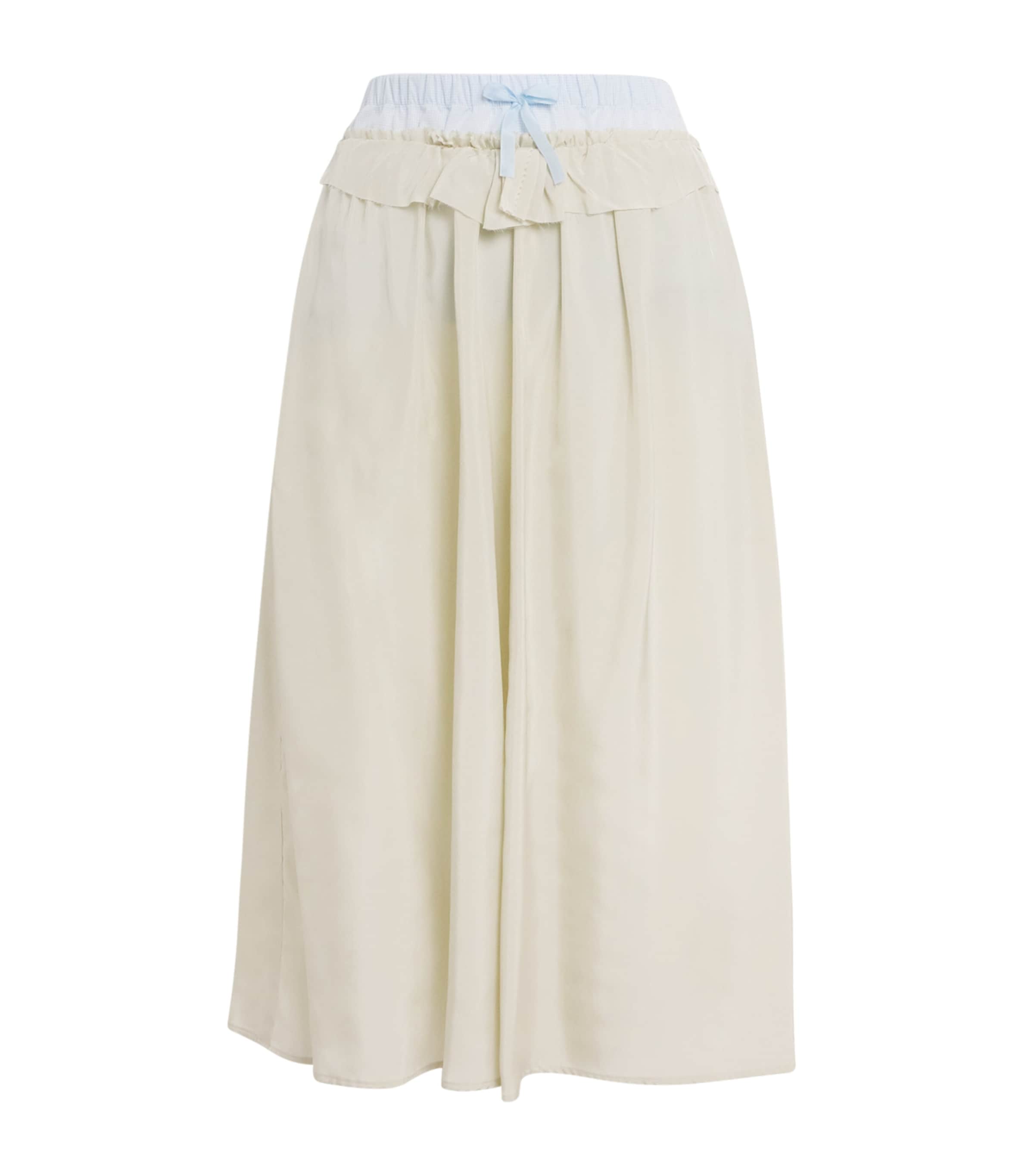 Maison Margiela Anonymity Of The Lining Midi Skirt In White
