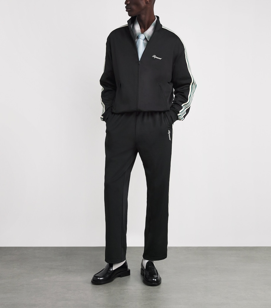 Stretch-Jersey Side-Stripe Sweatpants JET BLACK Image 2