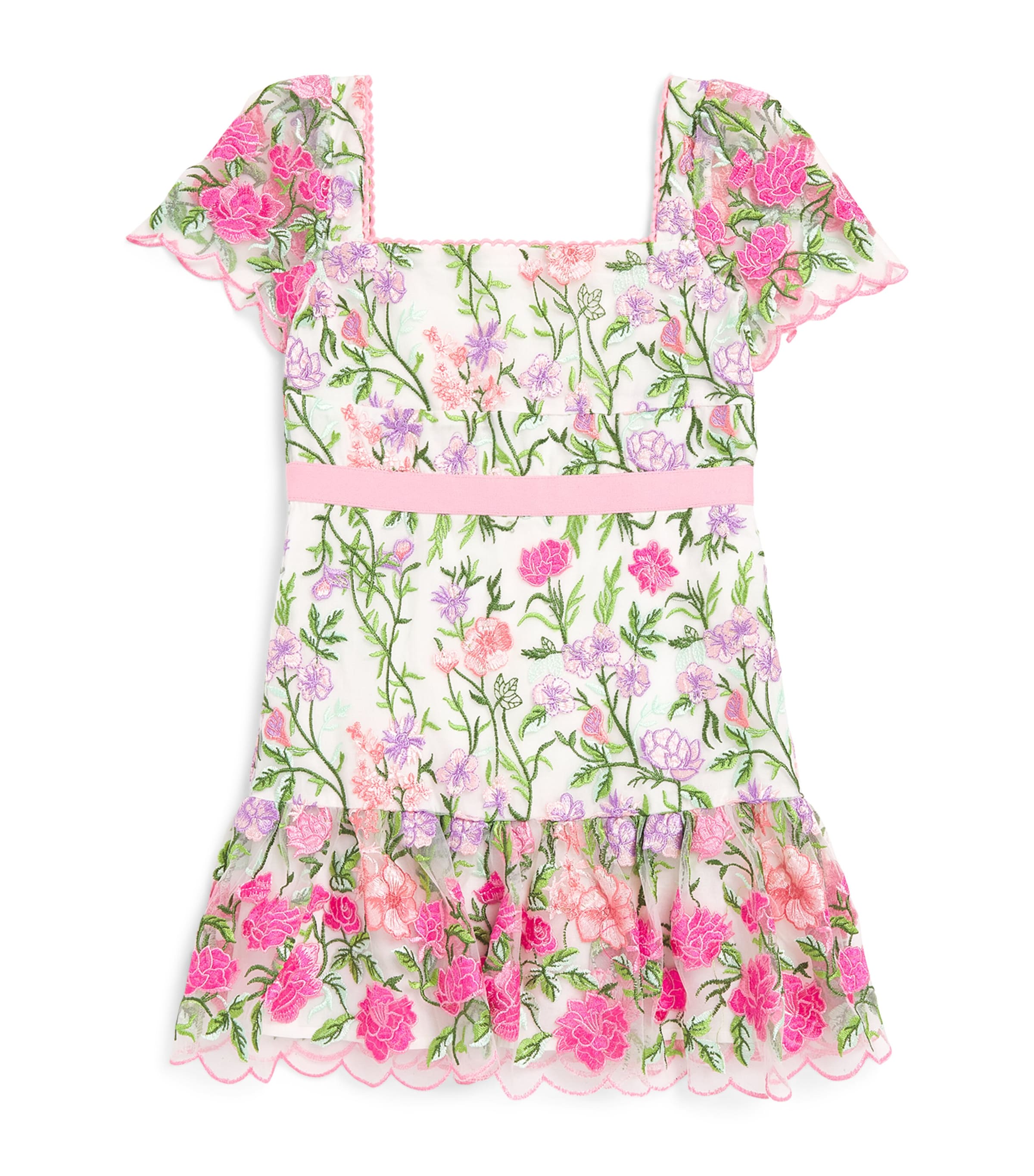 MARLO FLORAL-EMBROIDERED CLARA DRESS