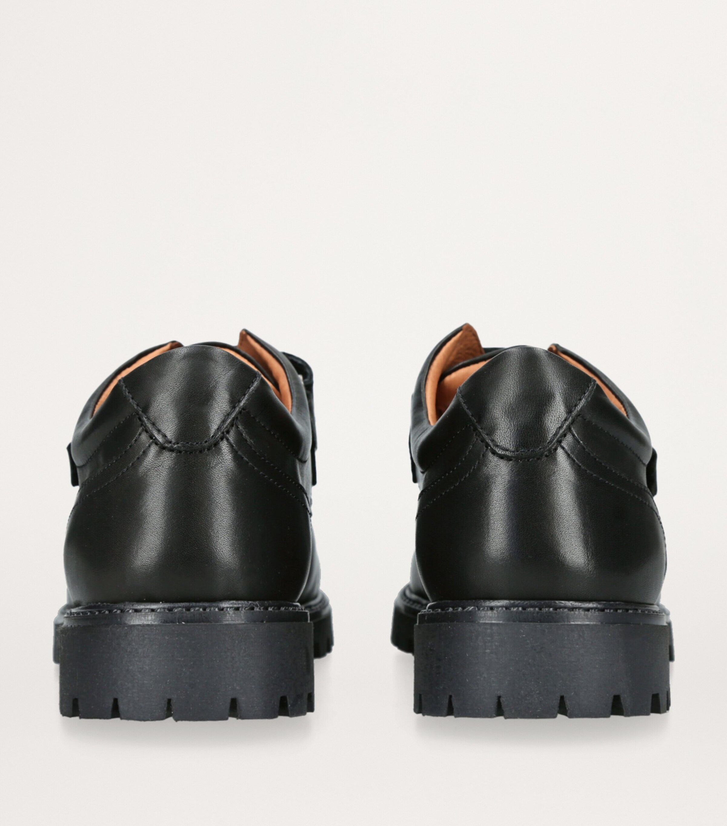 papouelli Leather Harry School Shoes Black Image 2