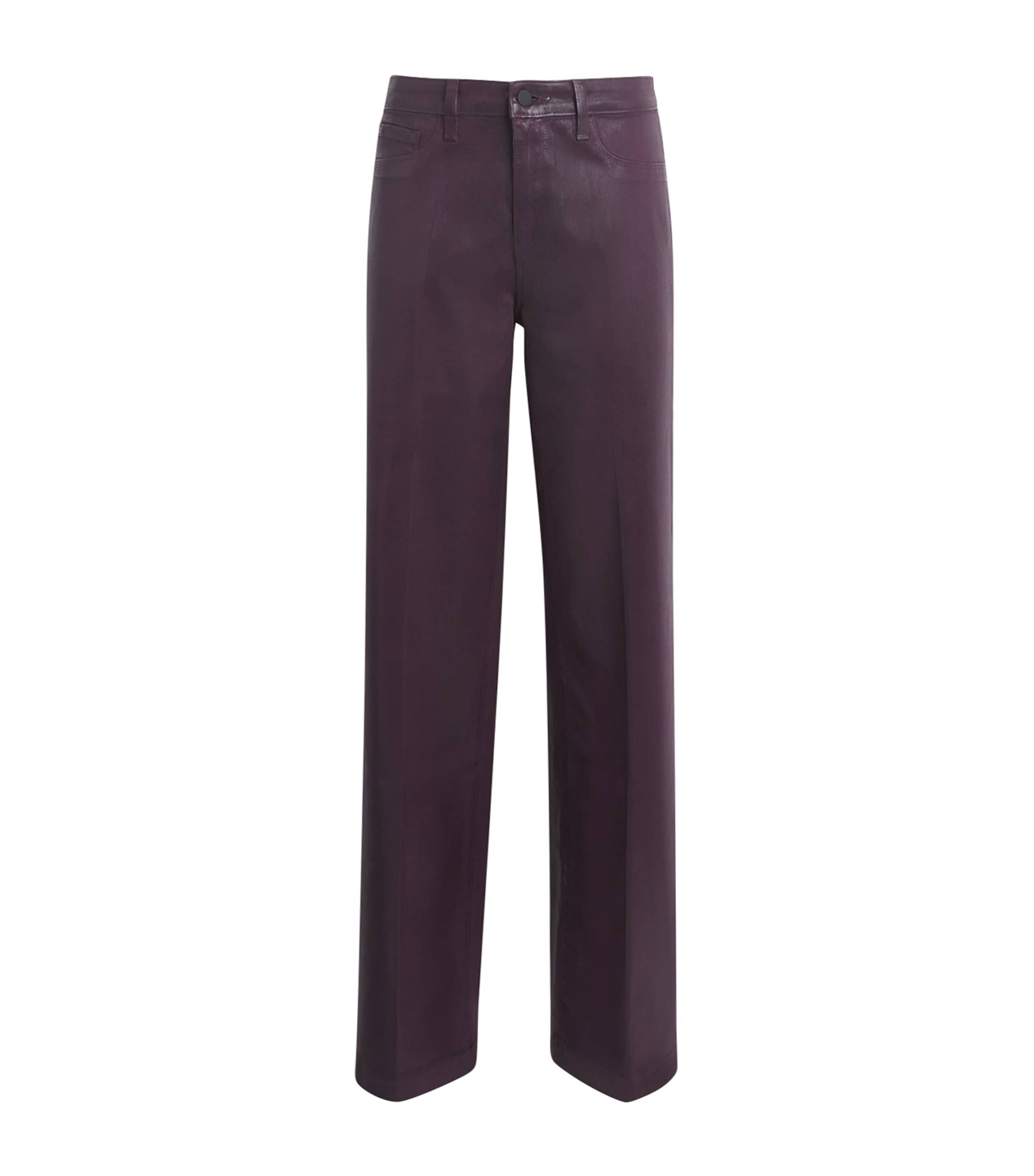 Scottie Wide-Leg Jeans DARK MALBEC COATED Image 1
