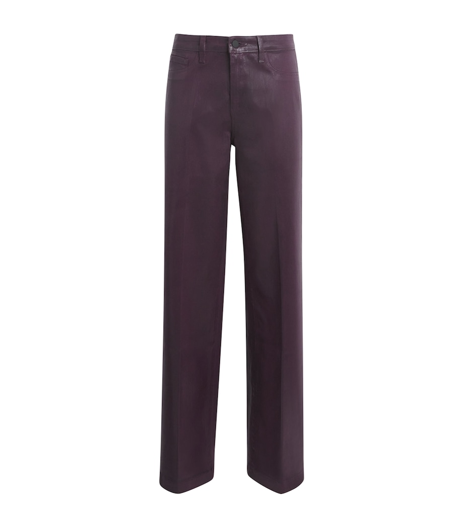 Scottie Wide-Leg Jeans DARK MALBEC COATED Image 1