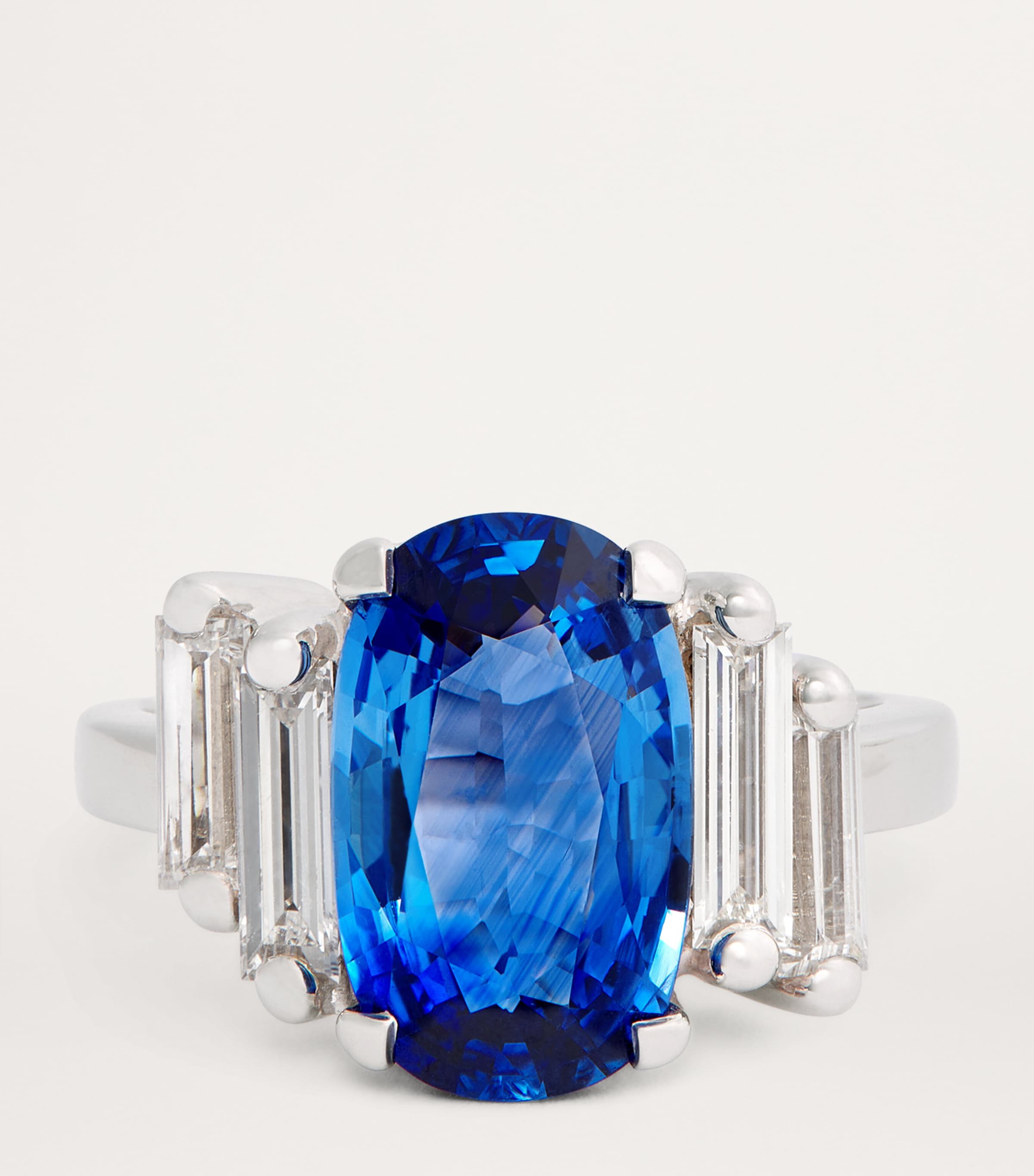 Suzanne Kalan White Gold, Ceylon Sapphire and Diamond One of a Kind Ring (Size 7.25) Wg/cs/wd Image 4