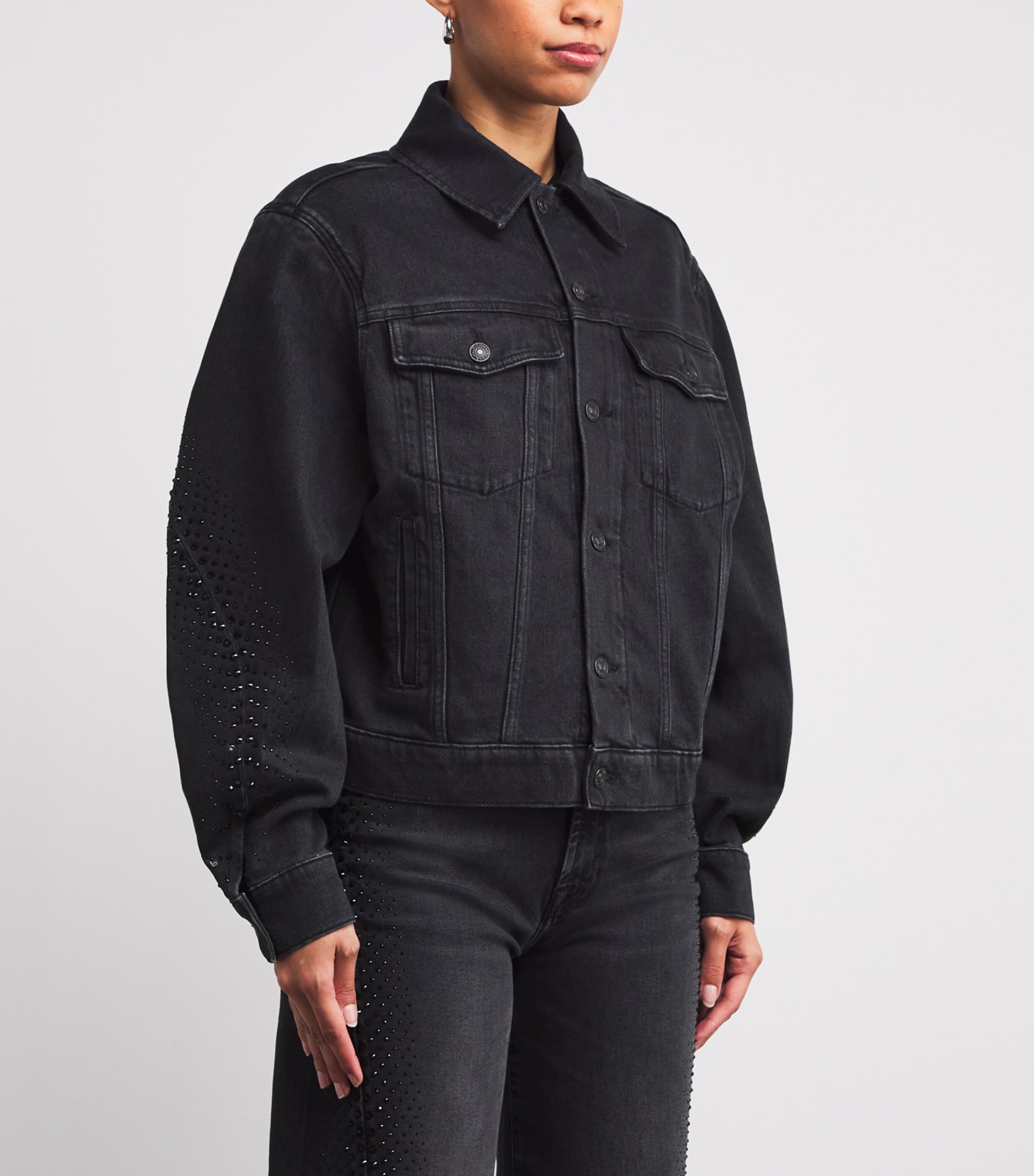 Embellished Twisted Denim Jacket THUNDER STORM Image 3