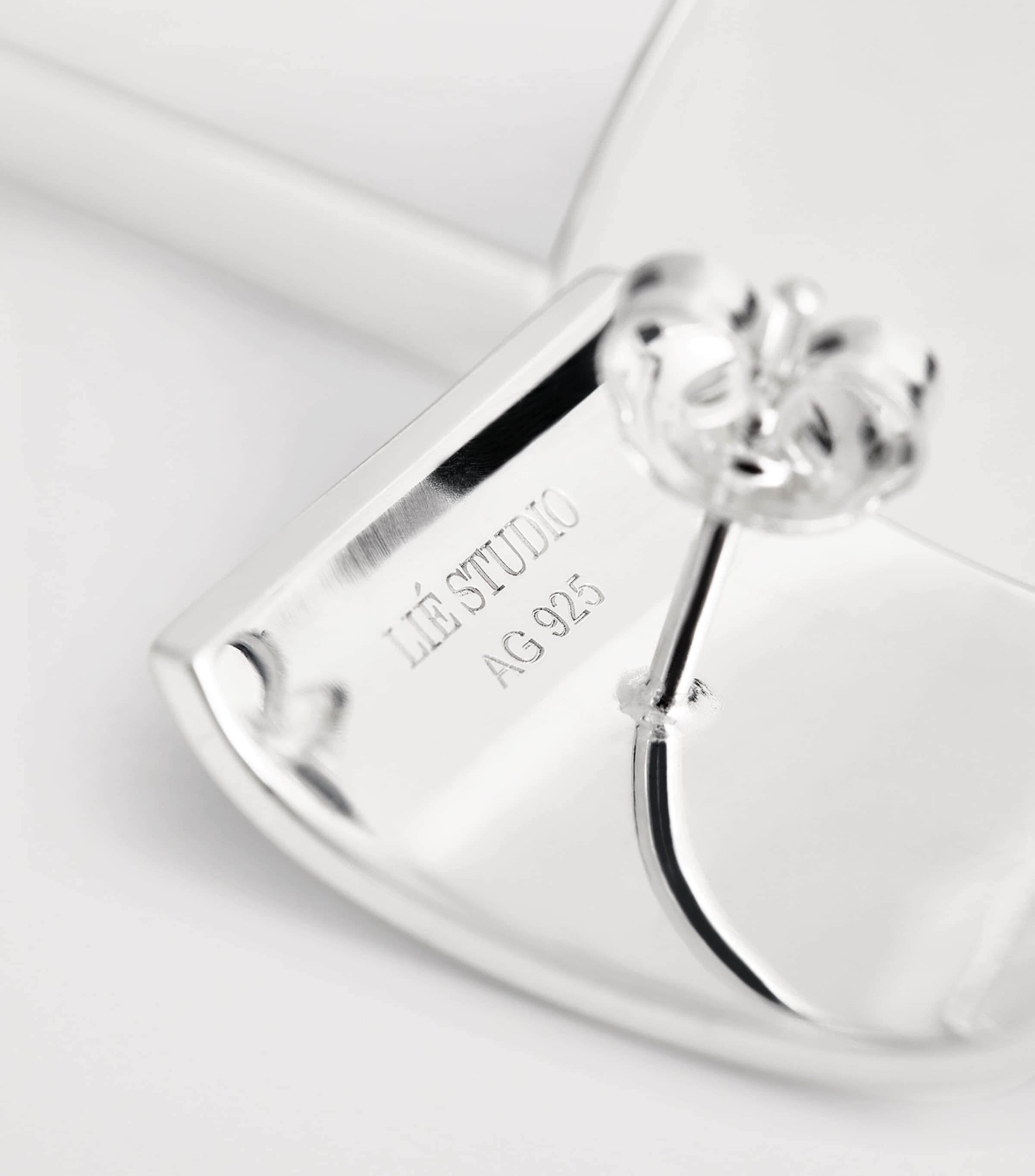 LIÉ STUDIO Sterling Silver Square Sonya Earrings Silver Image 6