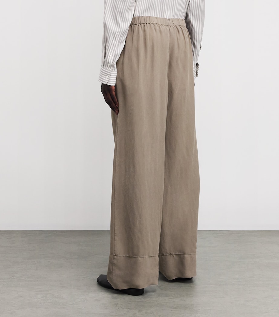 Enea Toile Wide-Leg Trousers TAUPE Image 4