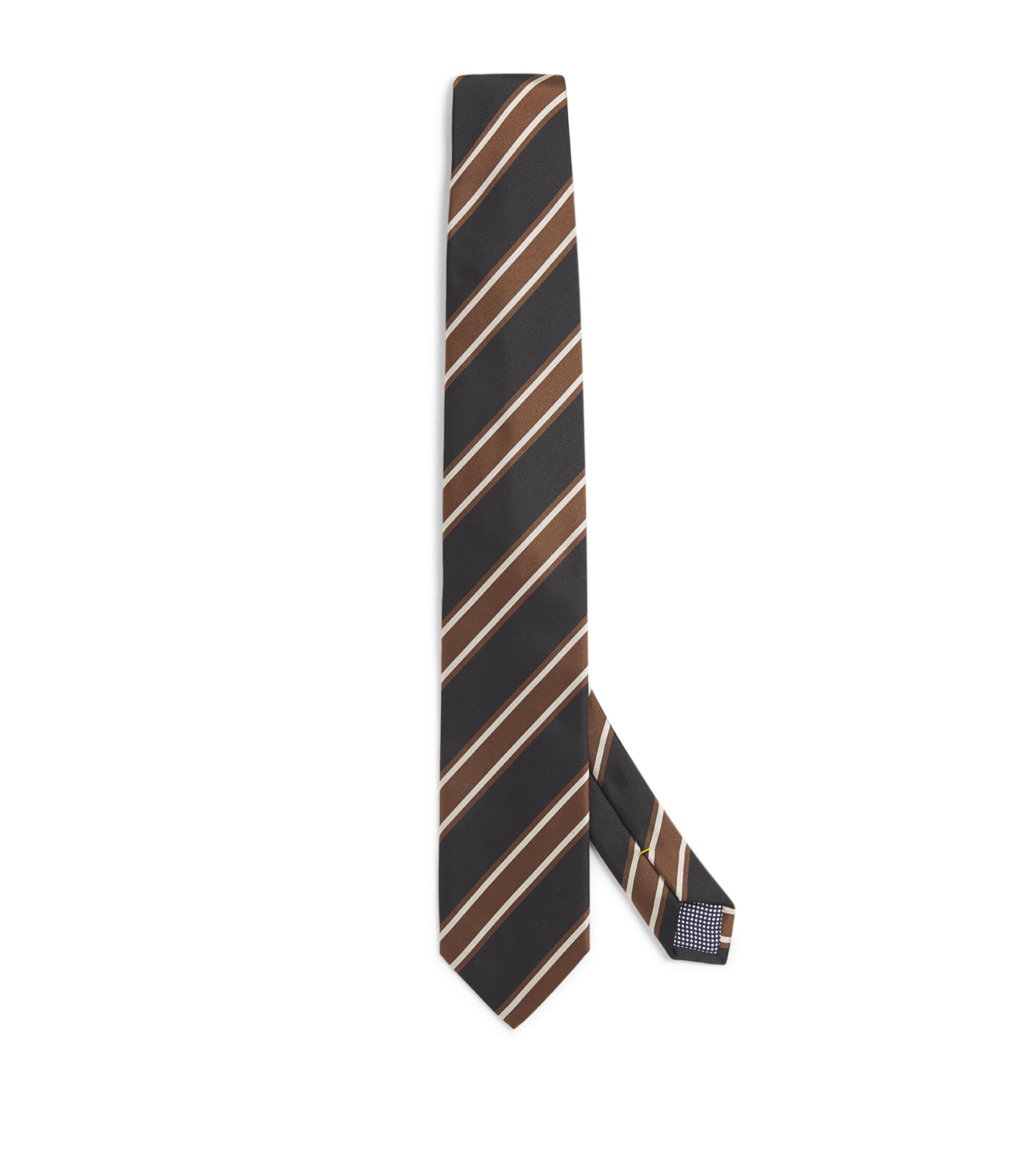 Eton Silk Striped Tie In Black