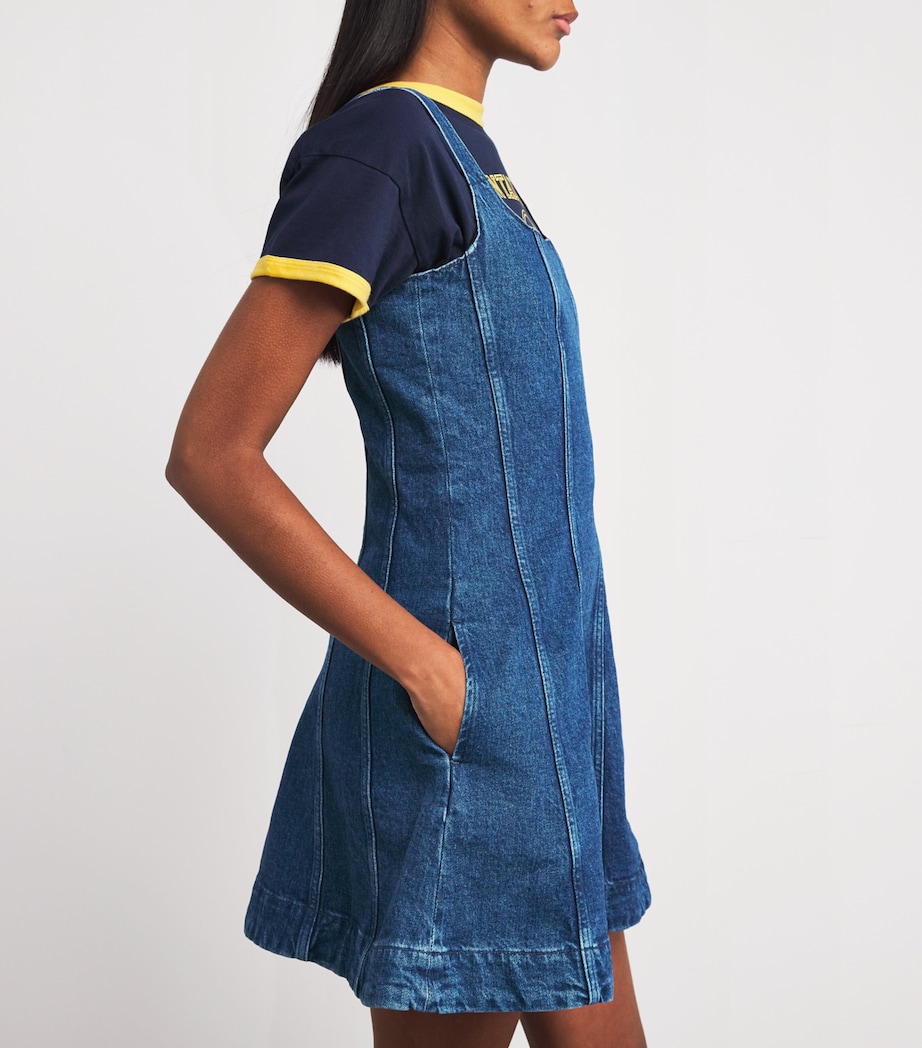 Denim Flared Mini Dress DENIM BLUE Image 7
