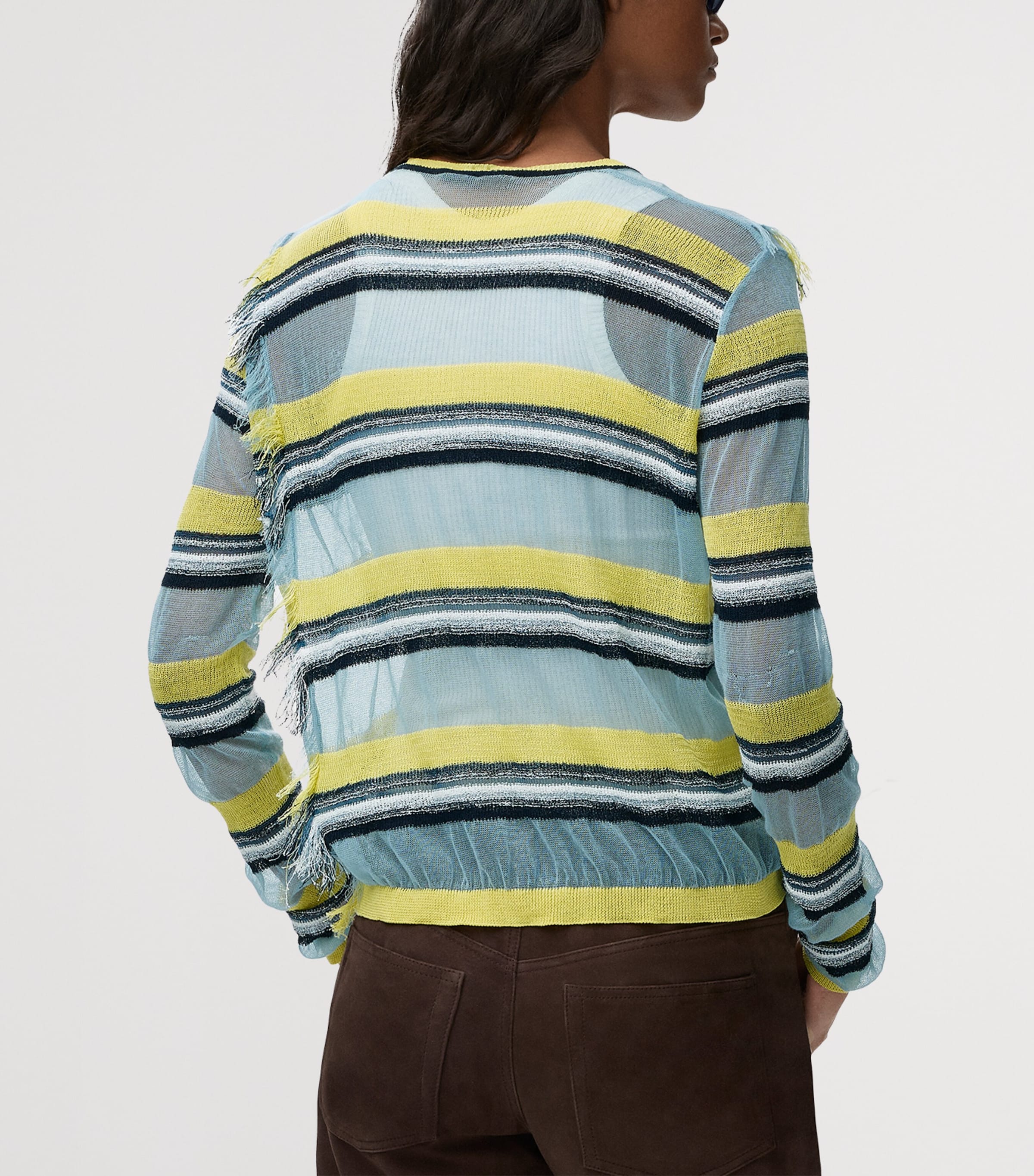LOEWE Womens x Paula’s Ibiza Stripe Cardigan Blue/multicolor Image 4