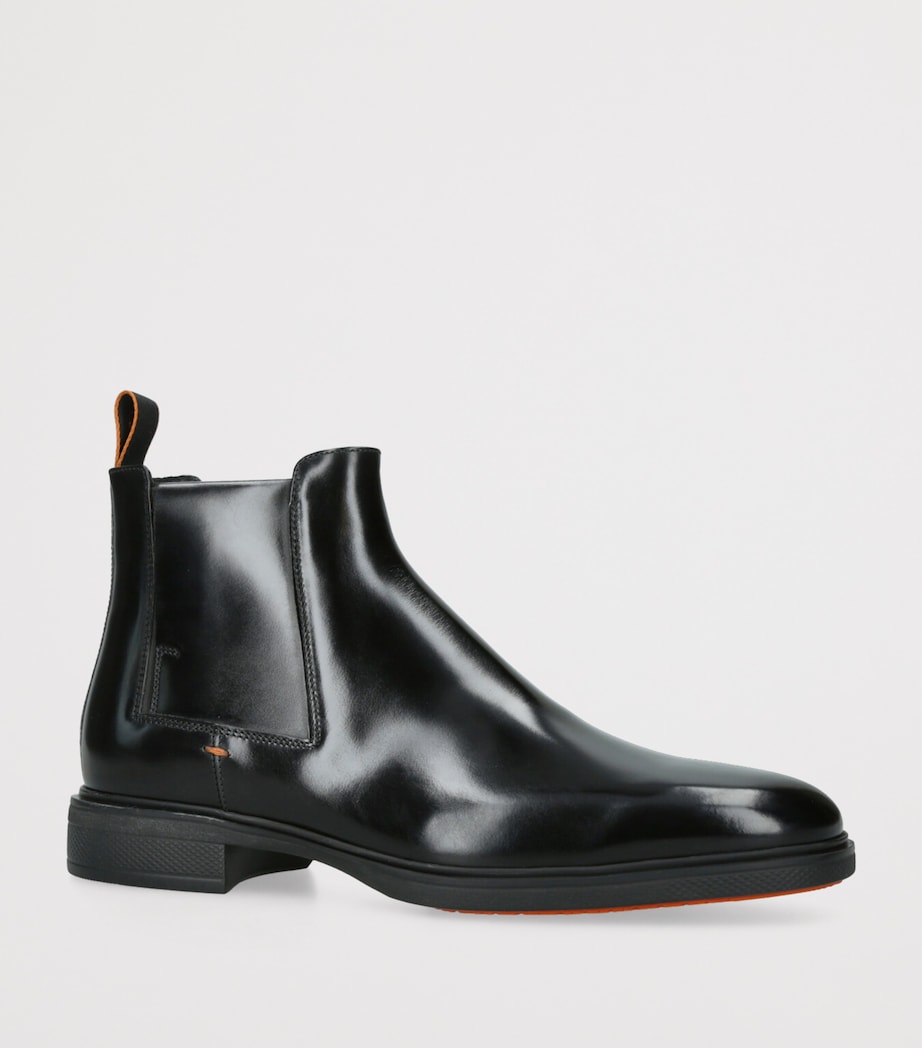 Leather Easy-On Chelsea Boots BLACK Image 3