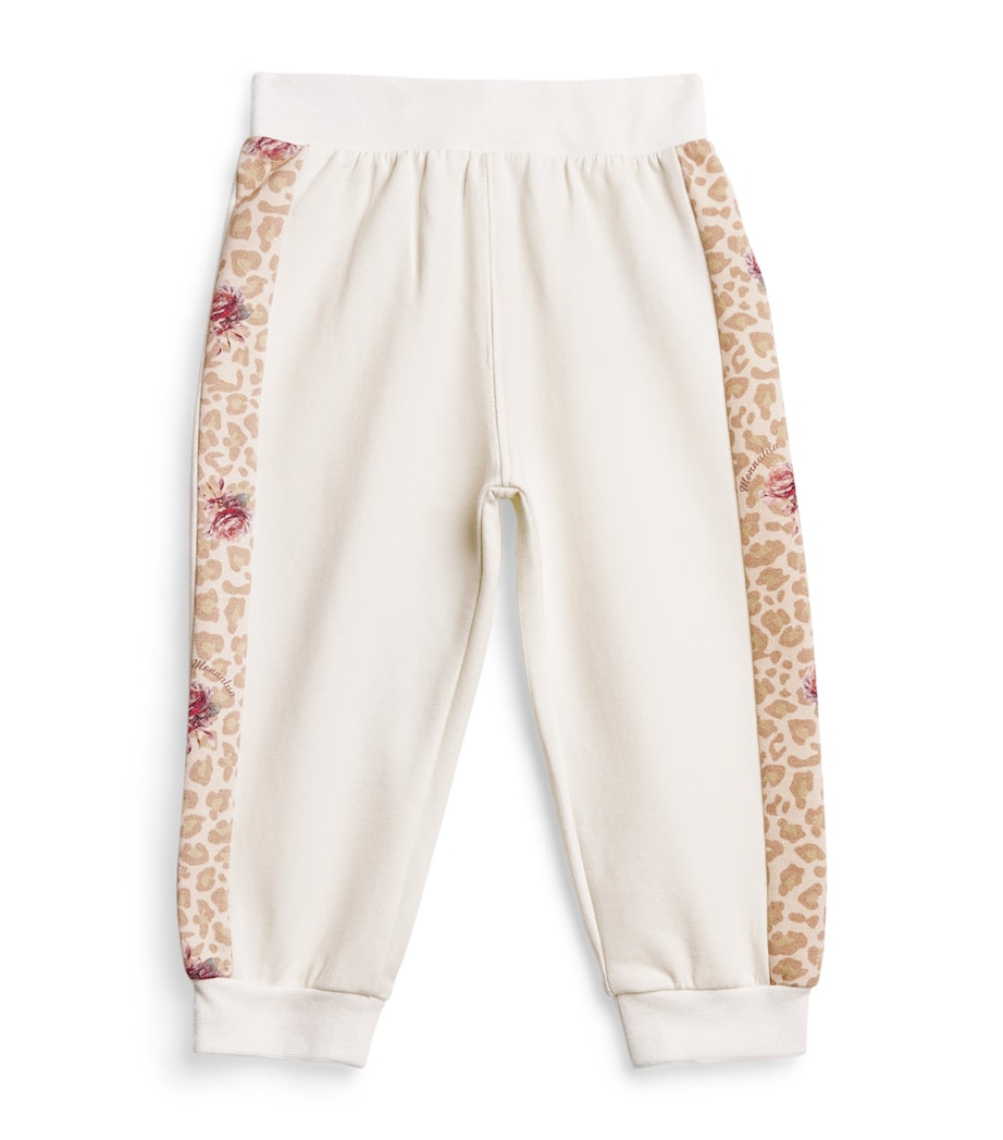 Monnalisa Stretch-Cotton Leopard Sweatpants (3-24 Months) Panna Image 1