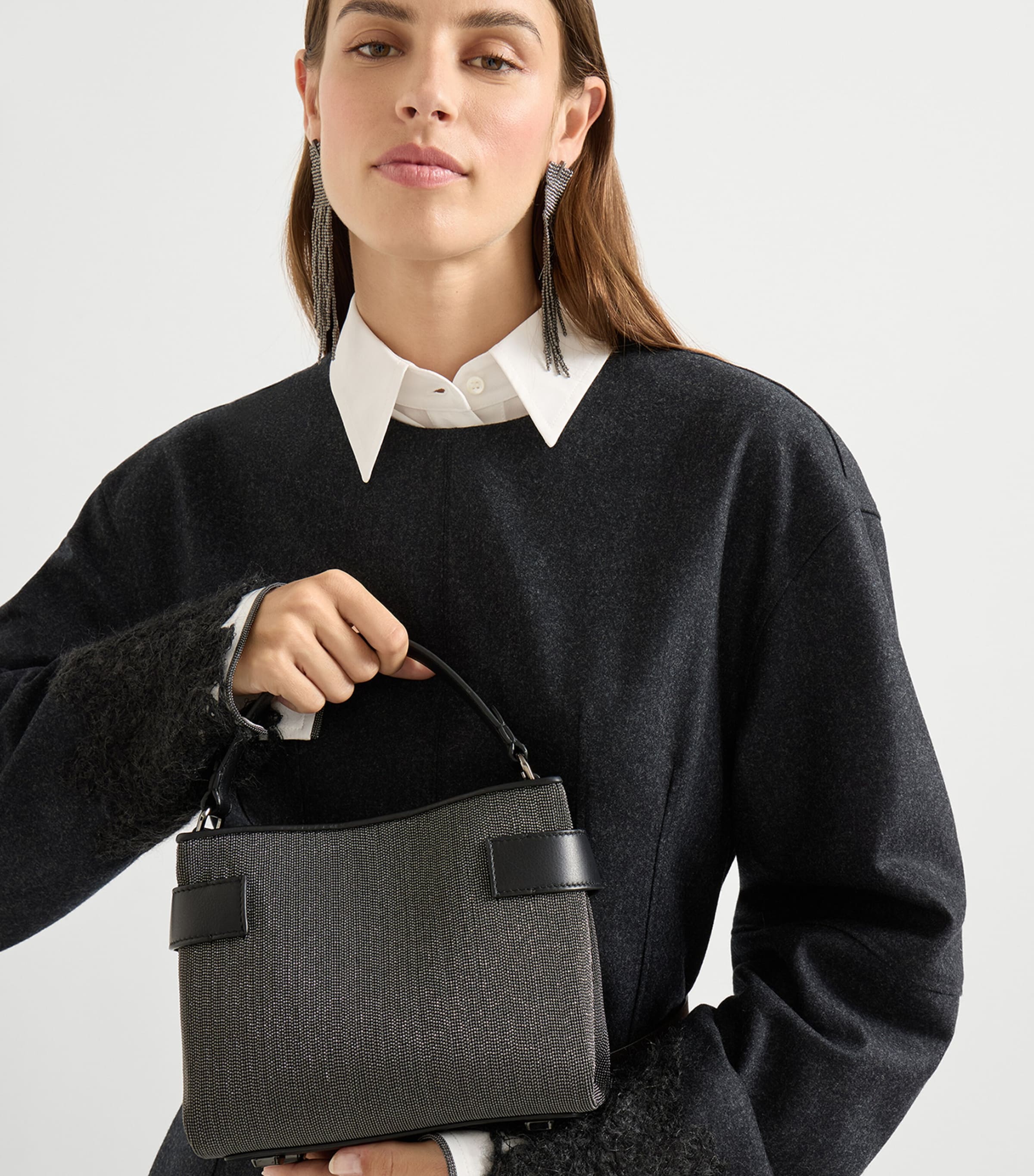 Small Leather Precious Essence Top-Handle Bag C2355 Image 2