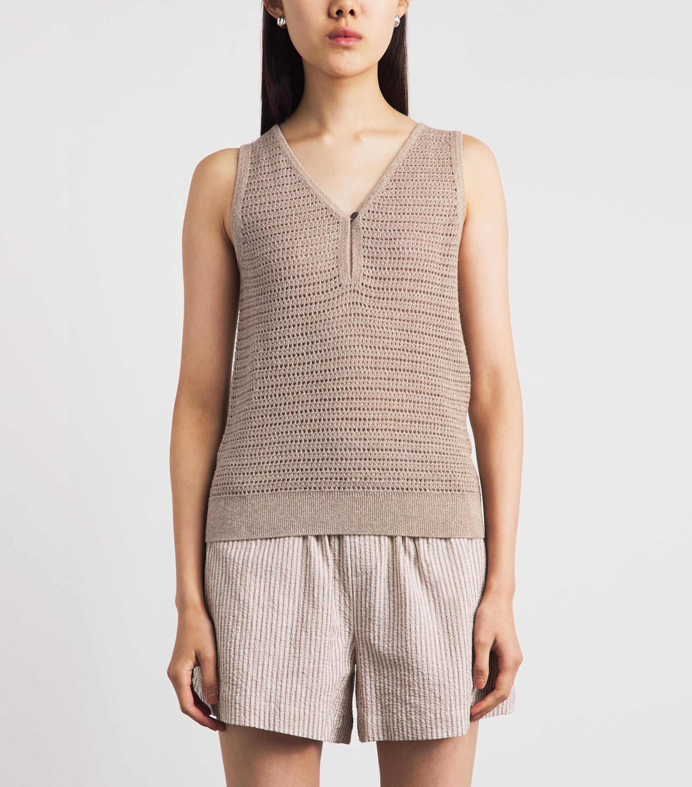 Varley Womens Cotton Ramon Tank Top Sepia Twist Image 4