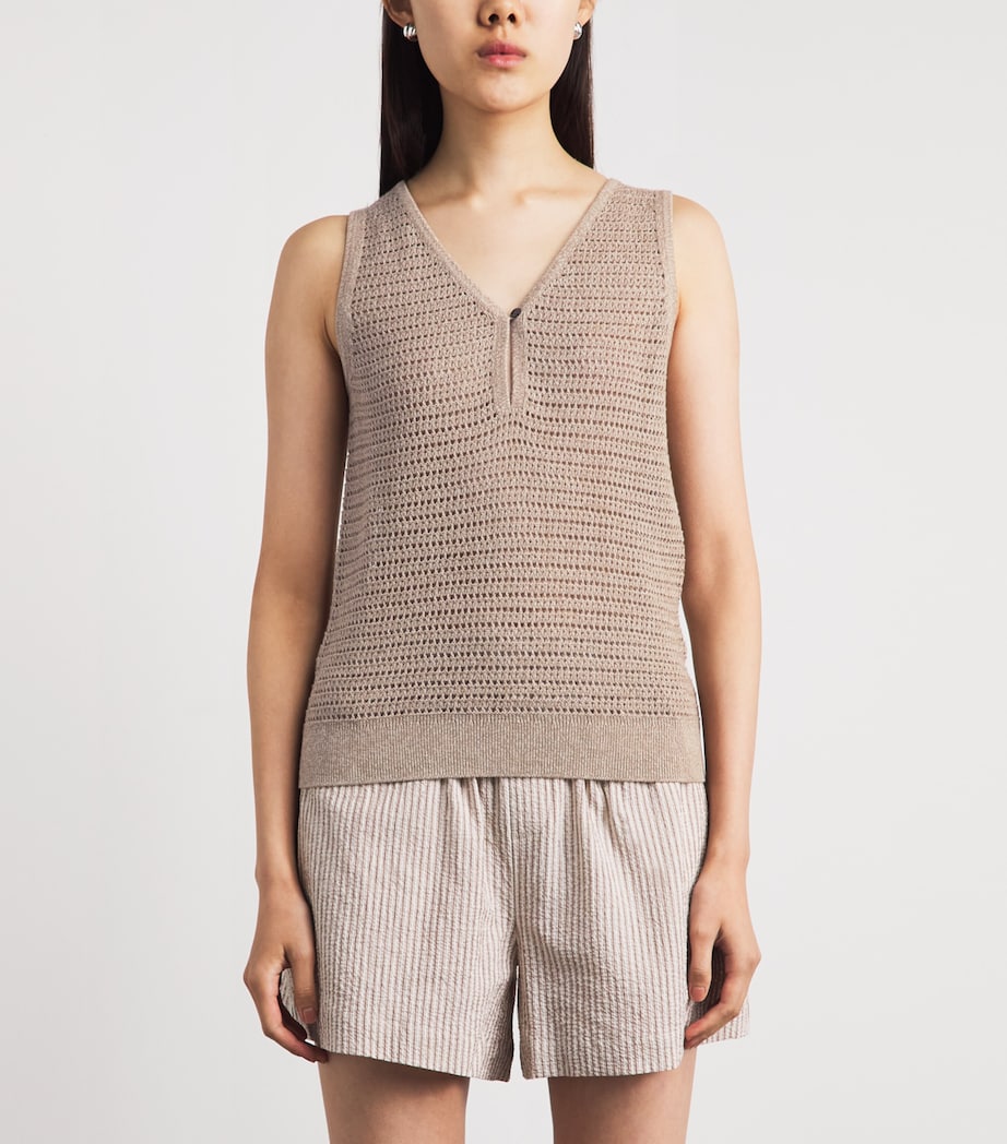 Varley Womens Cotton Ramon Tank Top Sepia Twist Image 4