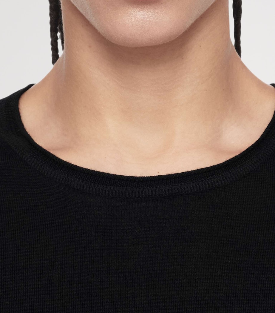 AllSaints Womens Merino Wool Coyte Sweater Black Image 5
