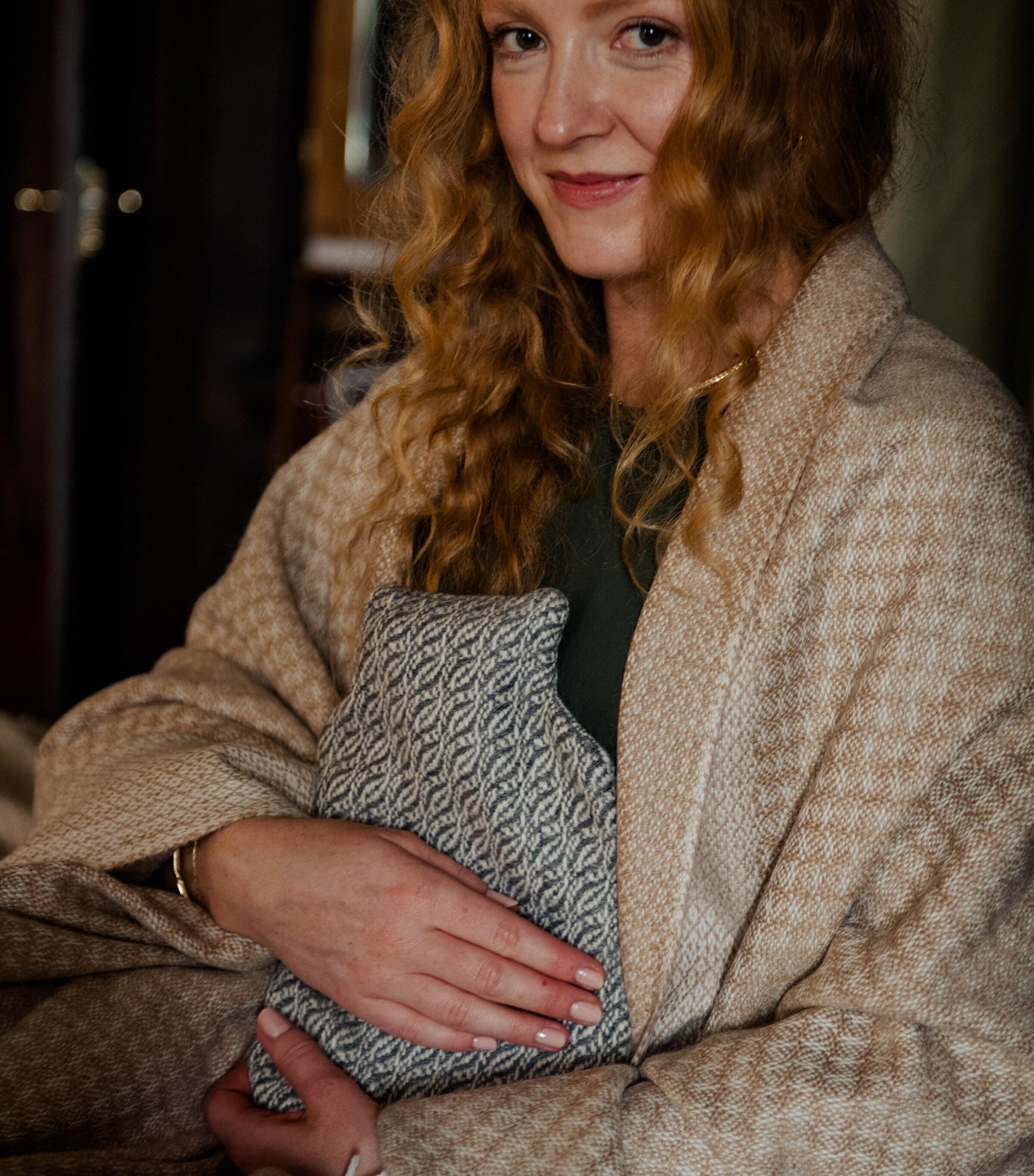 Araminta Campbell Small Alpaca-Blend Hot Water Bottle Grey Image 4