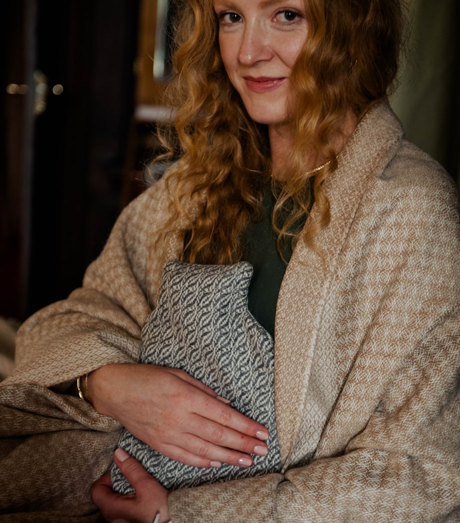 Araminta Campbell Small Alpaca-Blend Hot Water Bottle Grey Image 4