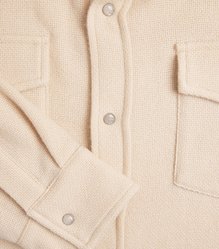 God's True Cashmere Beige Cashmere Button-Up Shirt | Harrods US