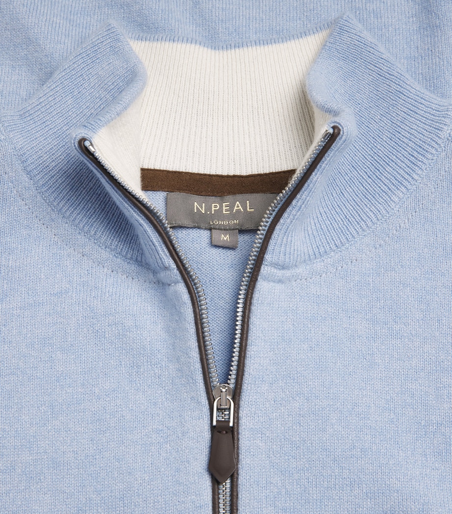 Cashmere Quarter-Zip Carnaby Sweater SEA MIST NEW IVORY Image 5