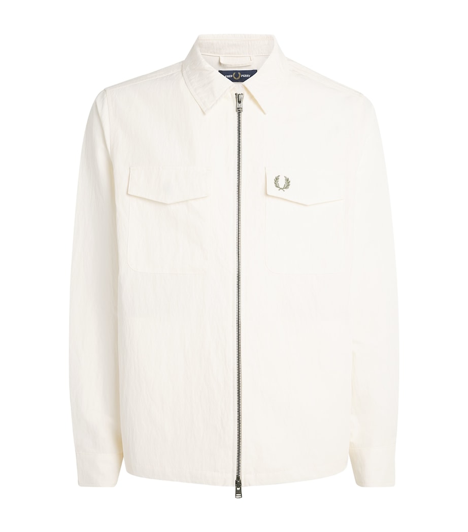 Twin-Pocket Logo Overshirt D06LT ECRU Image 1