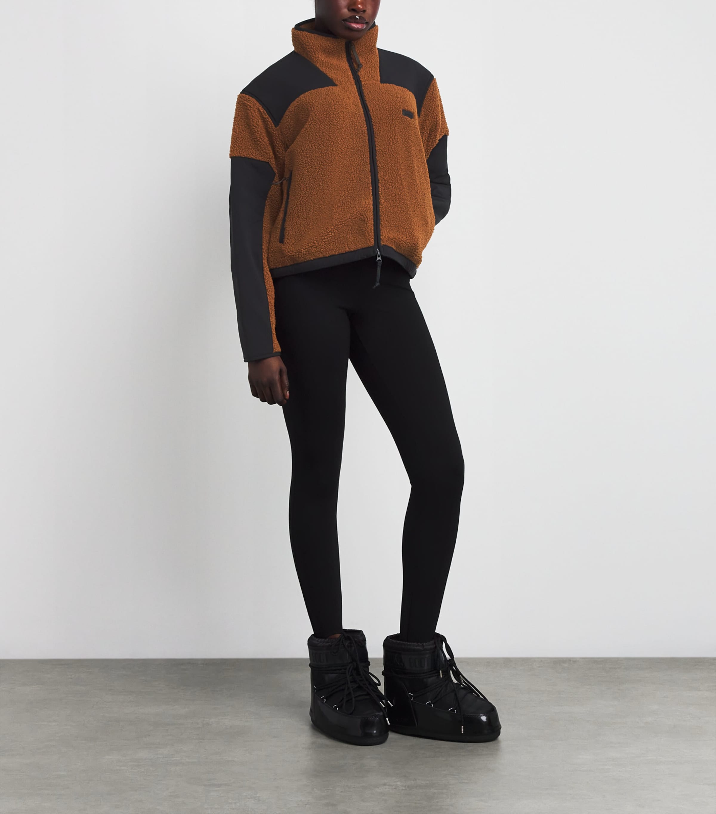 Teddy Boxy Zip-Up Jacket CHAI Image 2