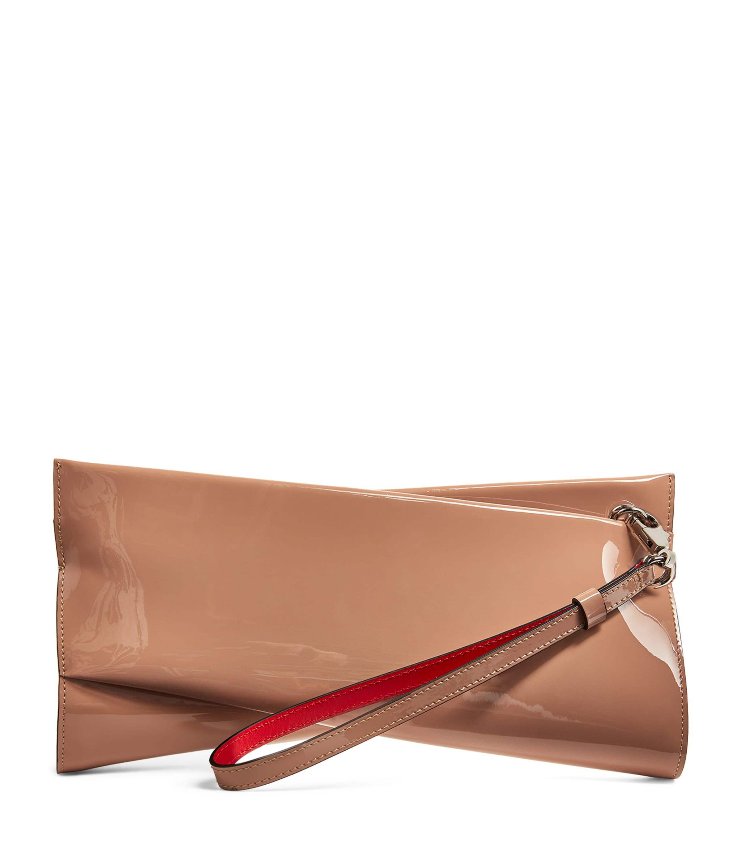 CHRISTIAN LOUBOUTIN LOUBITWIST SMALL PATENT LEATHER CLUTCH BAG