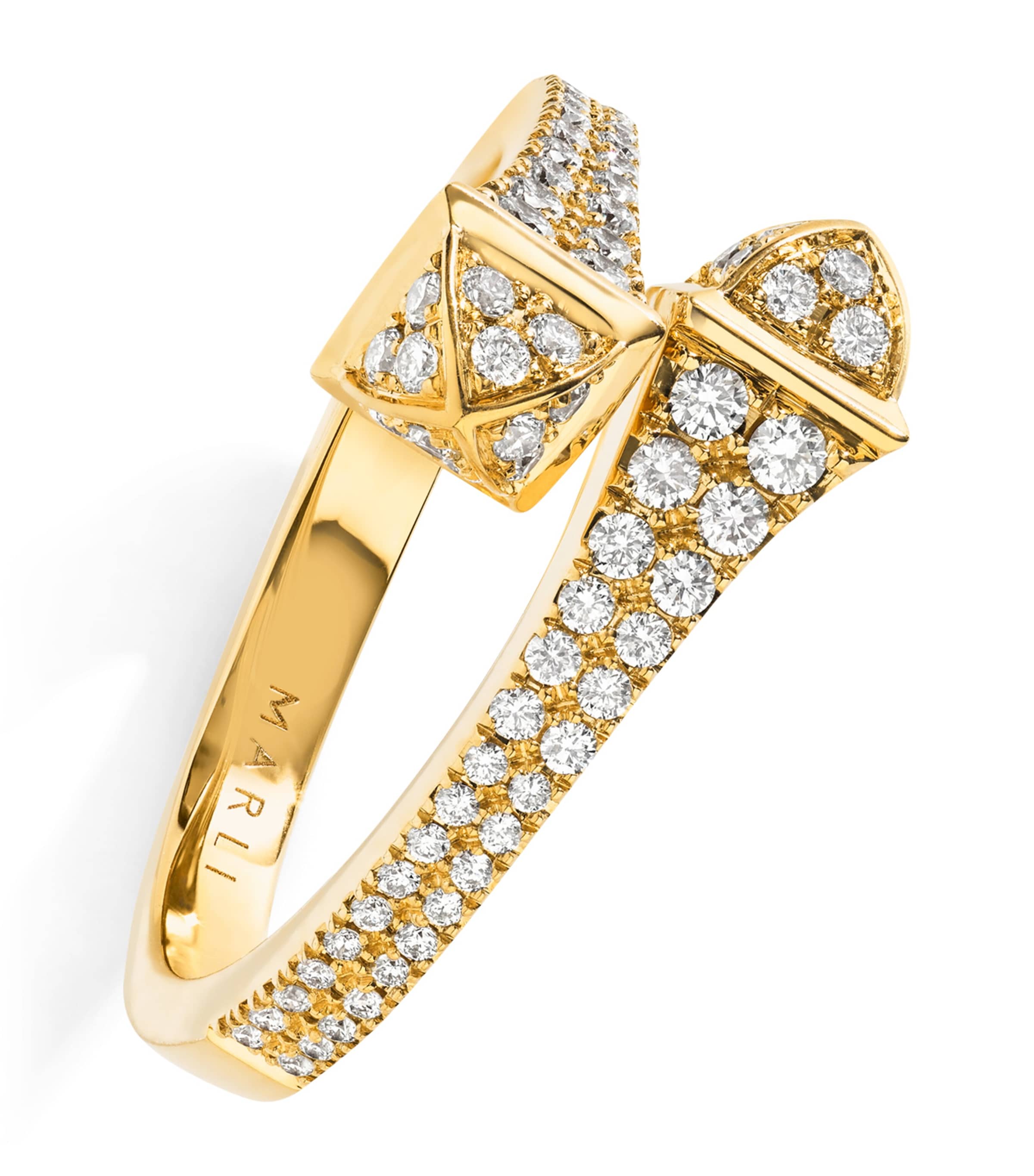 Marli New York Yellow Gold And Diamond Cleo Ring In Gold