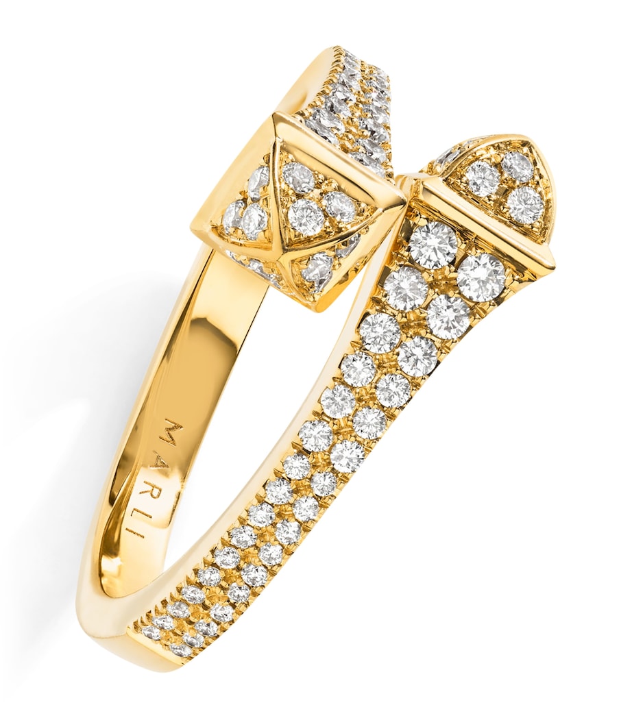 Yellow Gold and Diamond Cleo Ring YELLOW GOLD Image 1