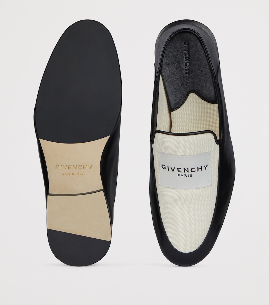 Lamb Skin Two-Tone Label Loafers BLACK/NATURAL Image 4
